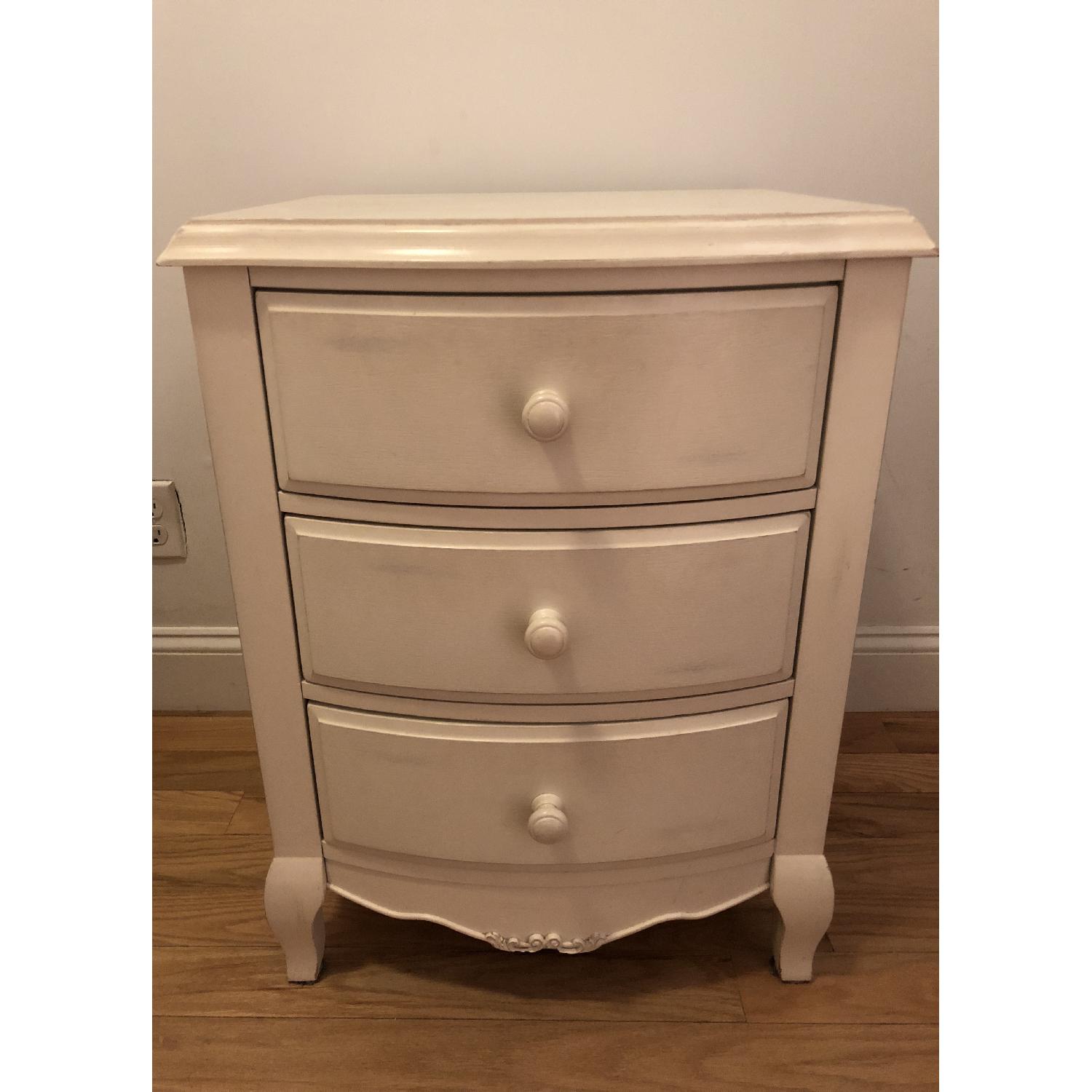 Pottery Barn Lilac White Bedside Table - image-3