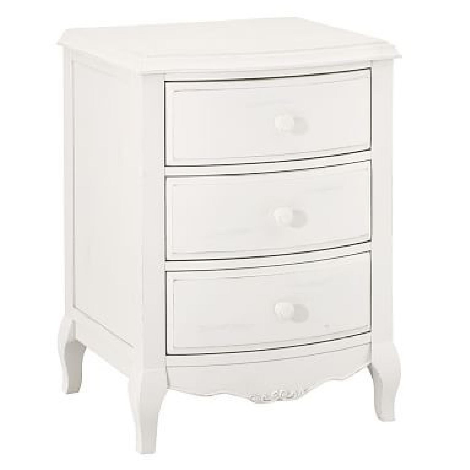 Pottery Barn Lilac White Bedside Table - image-0