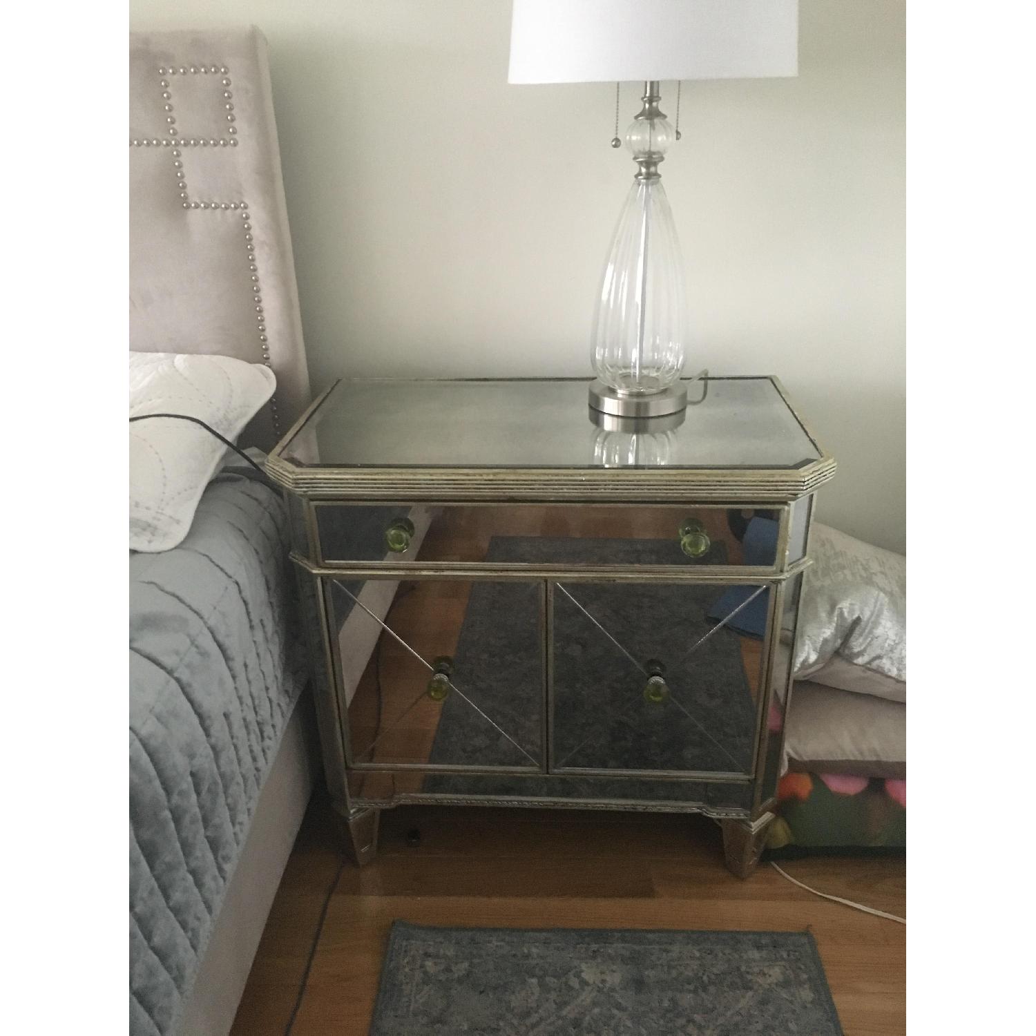 Z Gallerie Mirrored Side Chest AptDeco