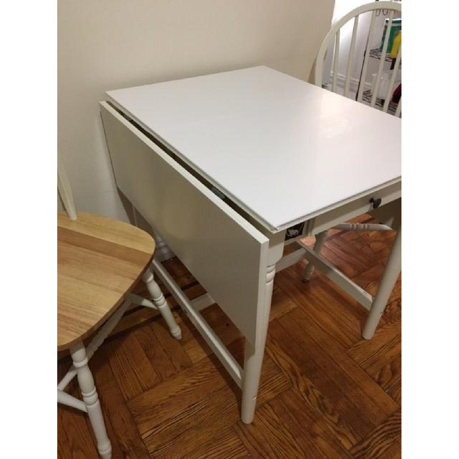 Ikea Ingatorp Drop-Leaf Table w/ 2 Chairs - image-3