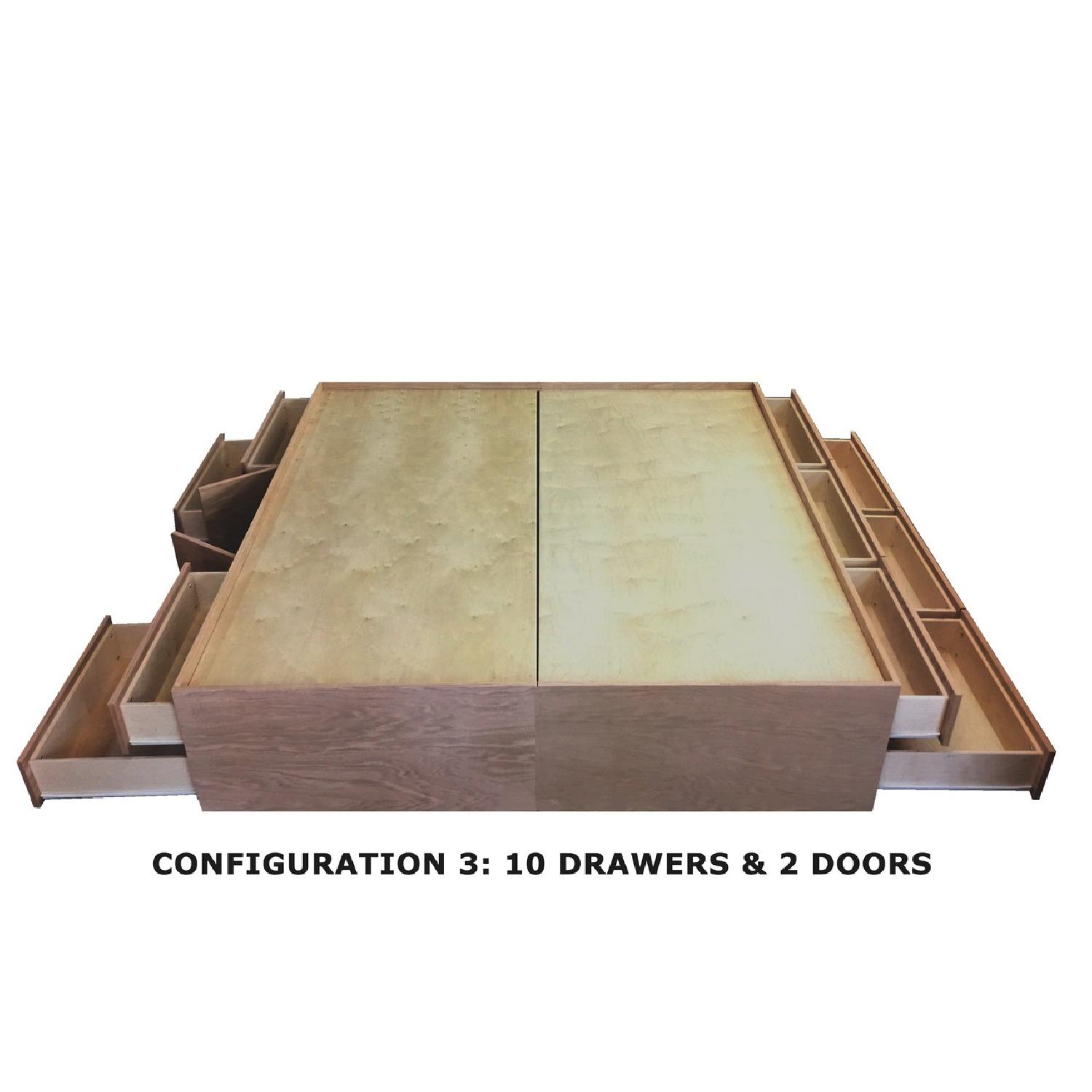 Gothic Cabinet Craft Full Storage Bed w/ 10 Drawers/2 Doors - image-3