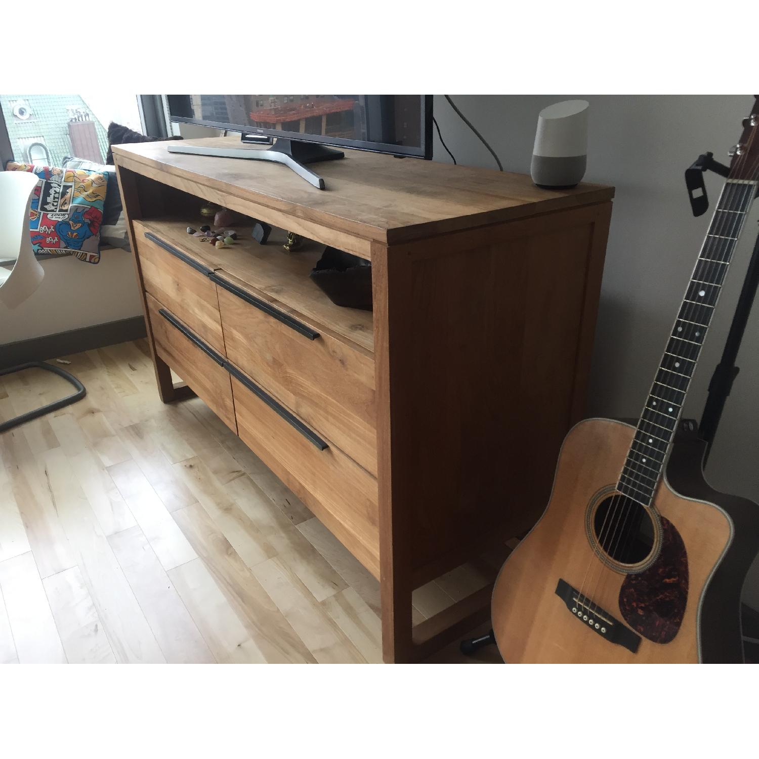 Crate & Barrel Linea II Natural Four-Drawer Dresser - image-3