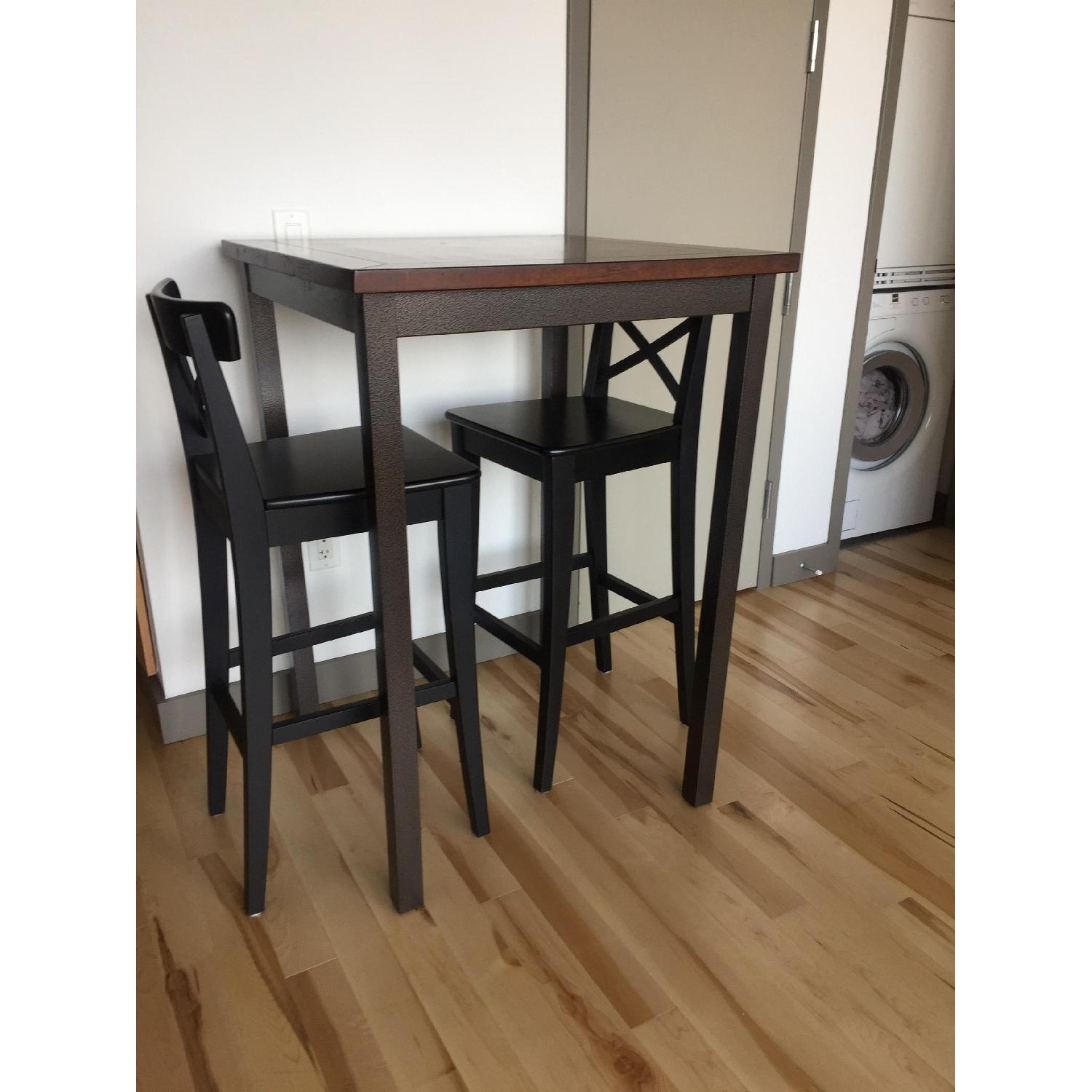 Ikea Counter Height Dining Table w/ 2 Chairs - image-1