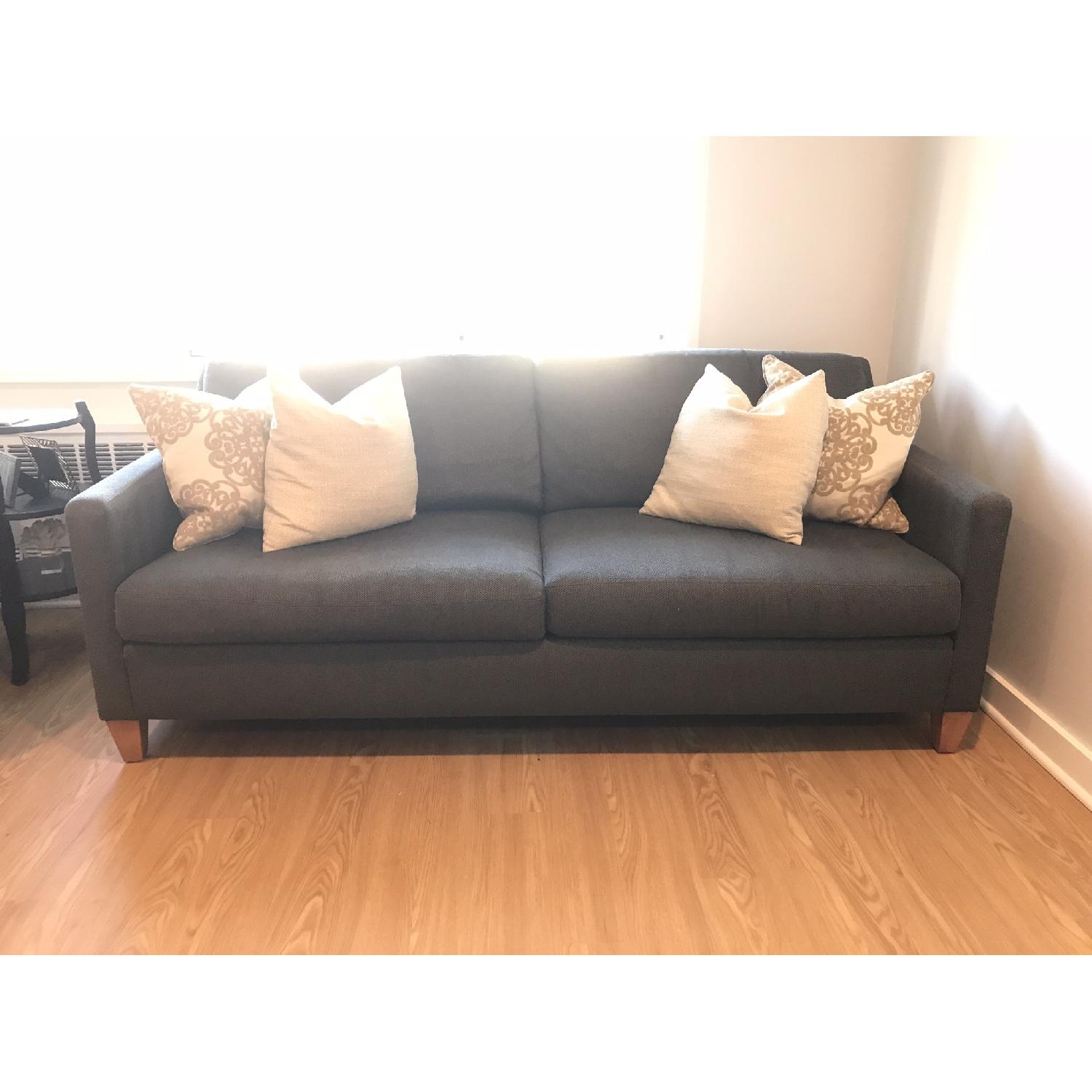 Ethan Allen Grey Monterey Sofa - image-1