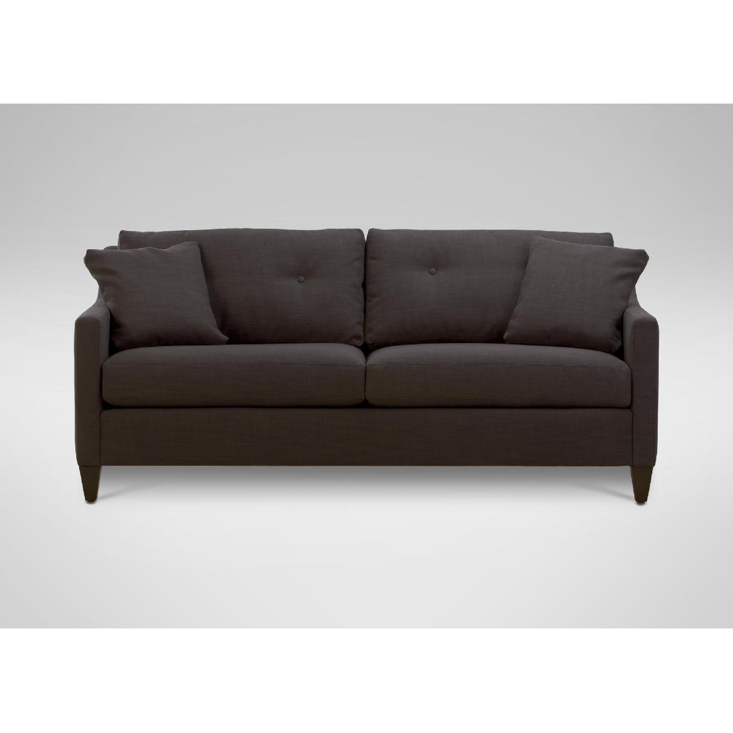 Ethan Allen Grey Monterey Sofa AptDeco
