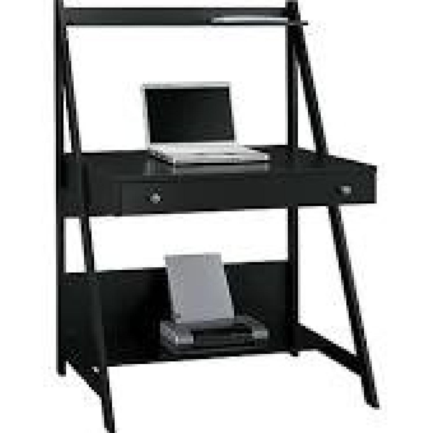 Bush Furniture Alamosa Ladder Laptop Desk in Classic Black - image-2