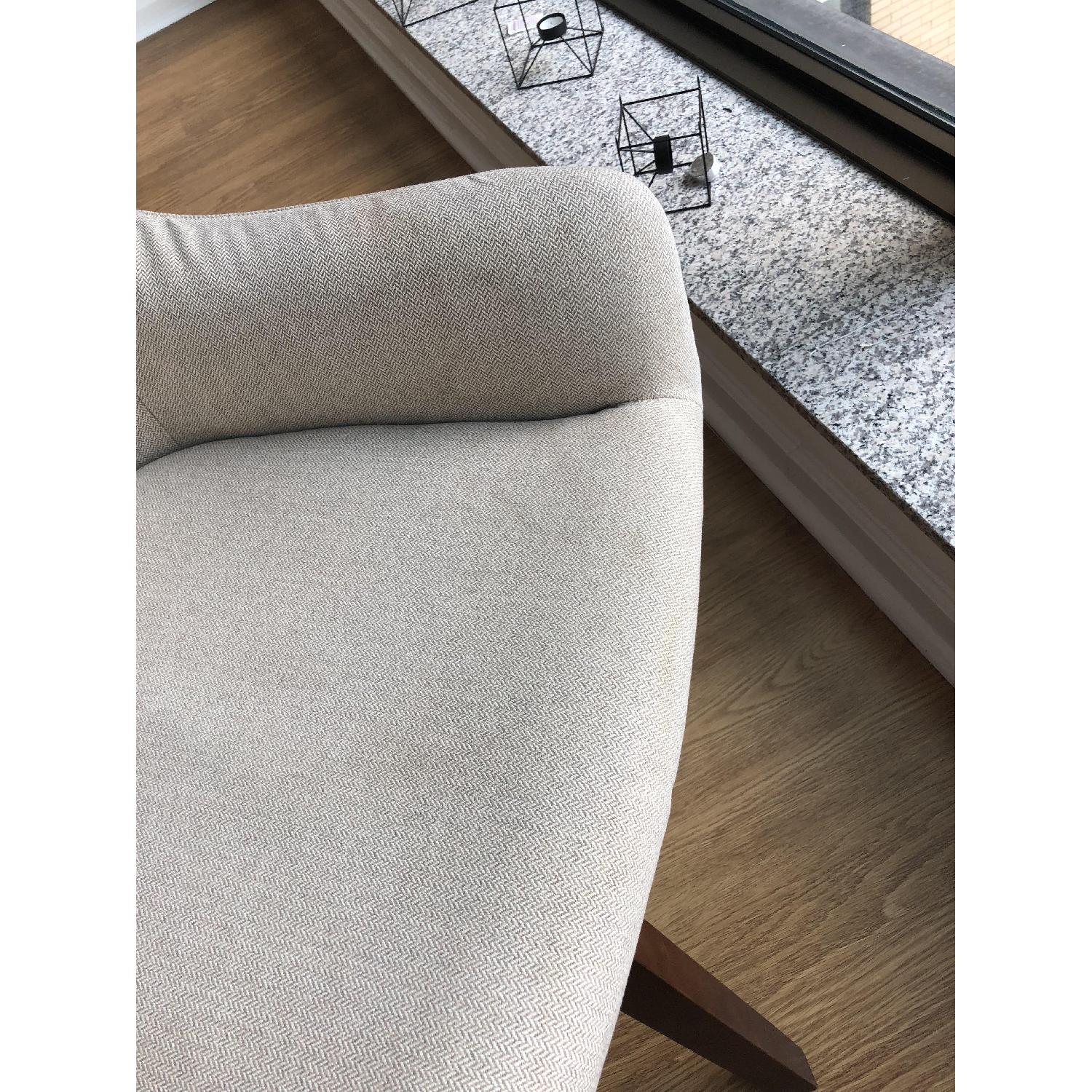 Crate & Barrel Harvey Natural Swivel Armchair - image-4