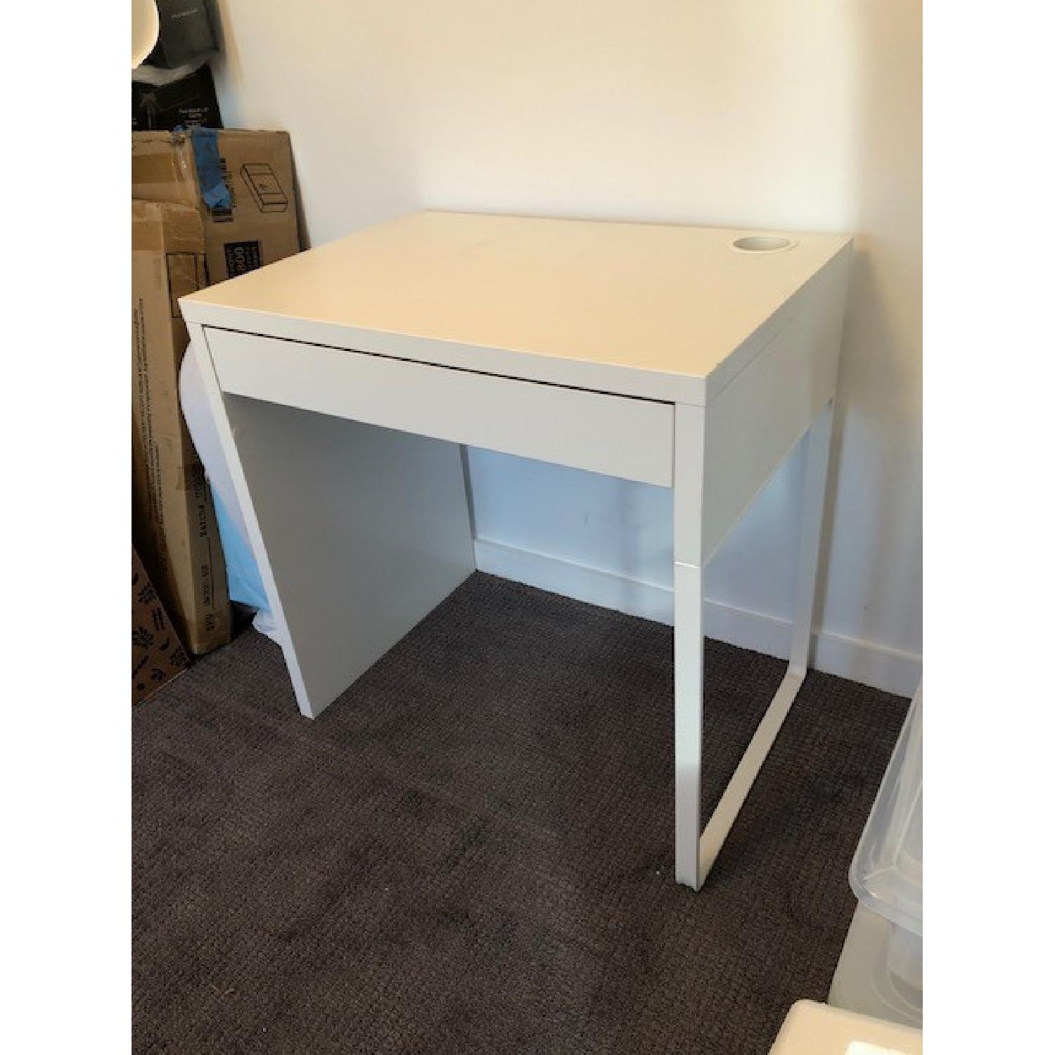 Ikea White Micke Desk - image-4