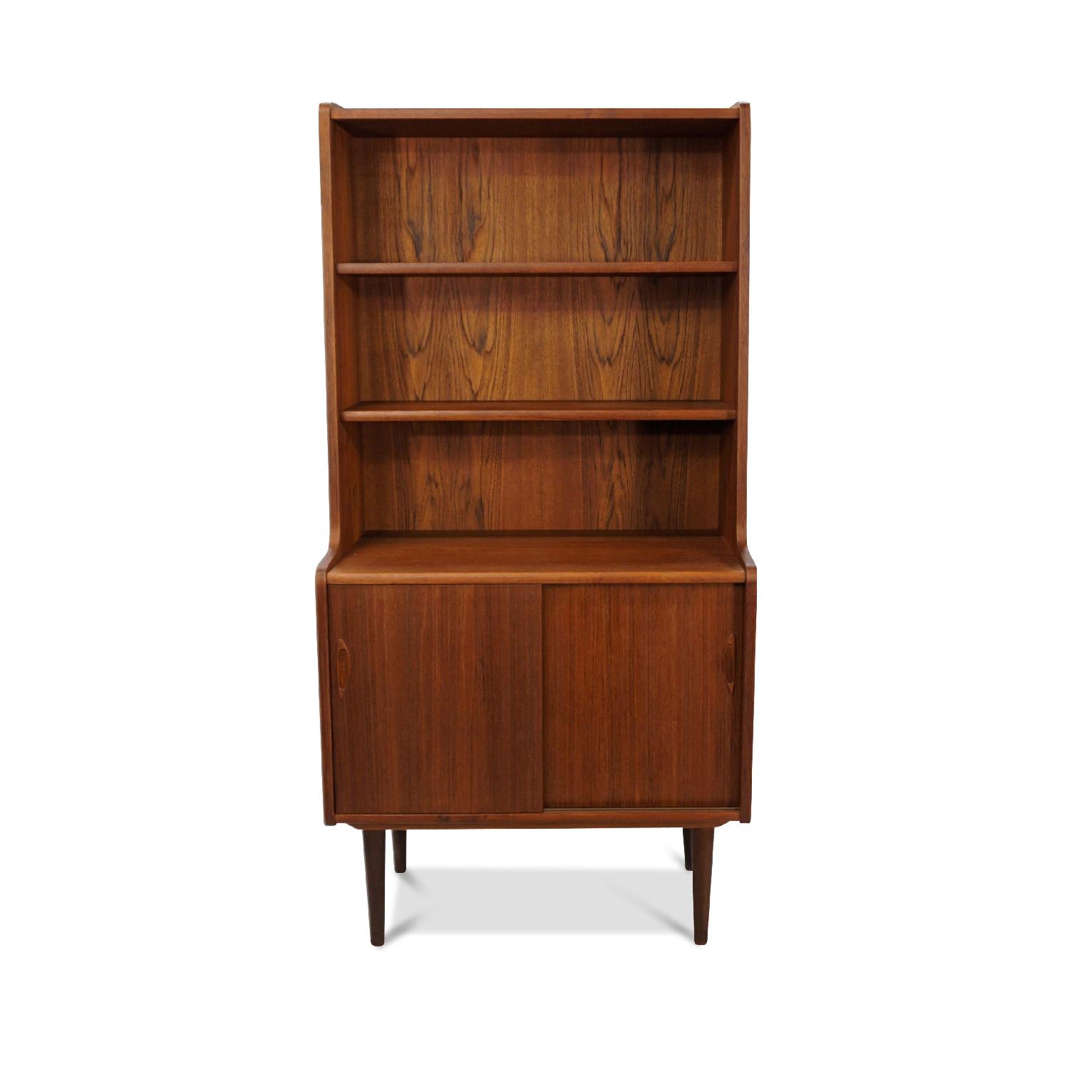 Danish Mid Century Modern Teak Bookcase AptDeco