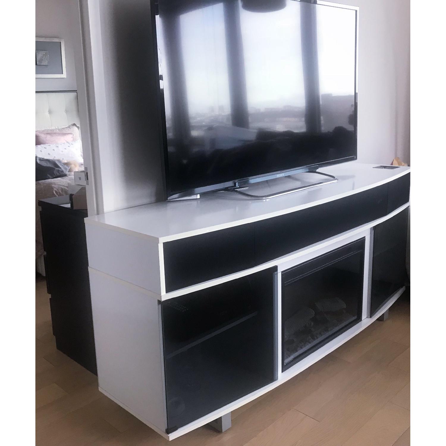 Enterprise  TV Stand/Media Mantel w/ Electric Fireplace - image-1