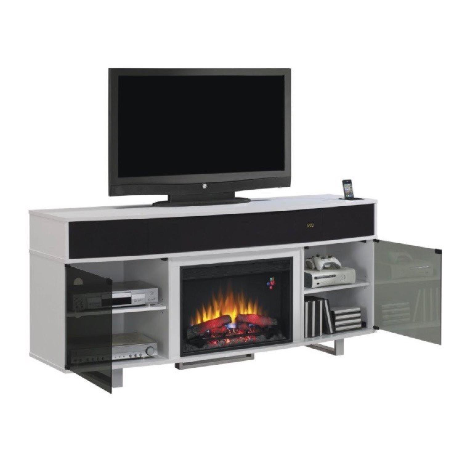Enterprise  TV Stand/Media Mantel w/ Electric Fireplace - image-3