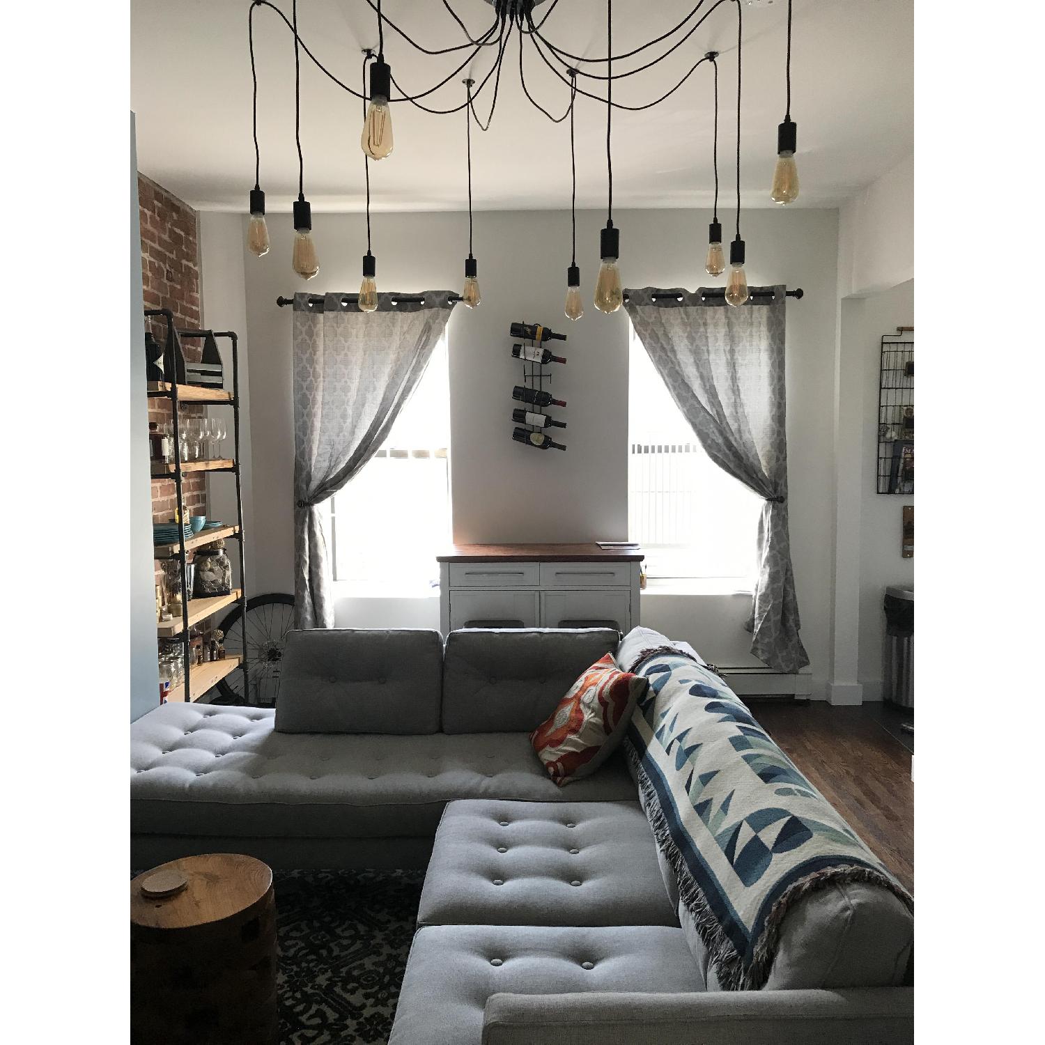 West Elm Peggy Mid-Century Chaise Sectional Sofa - image-1