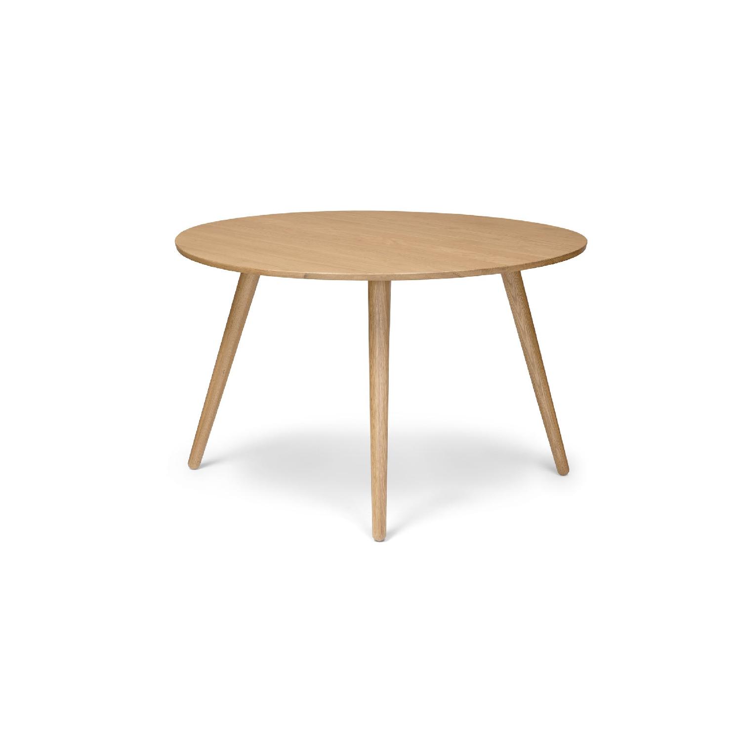 Article Seno Oak Round Dining Table w/ 2 Chairs - AptDeco