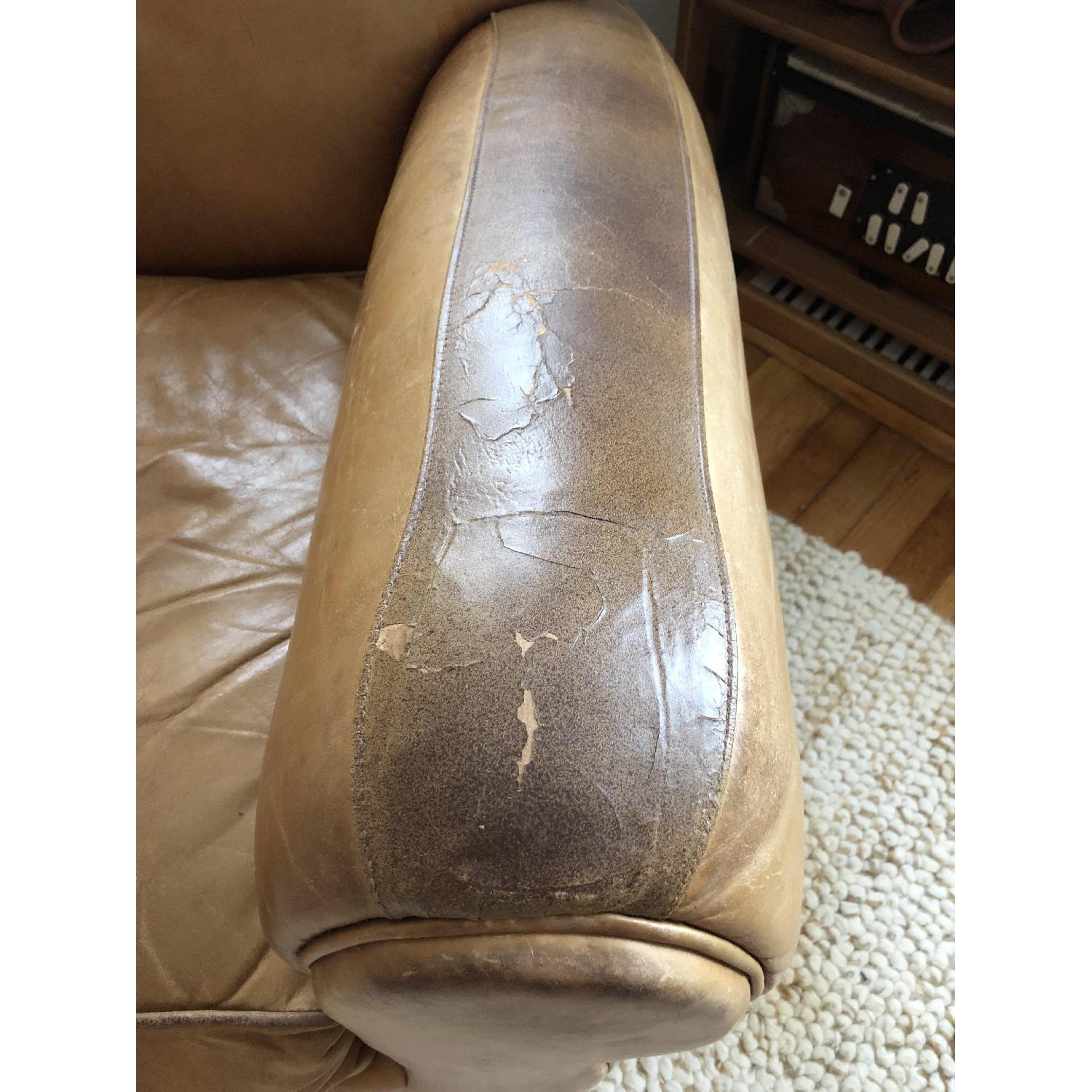 Pottery Barn Manhattan Leather Armchair - image-4