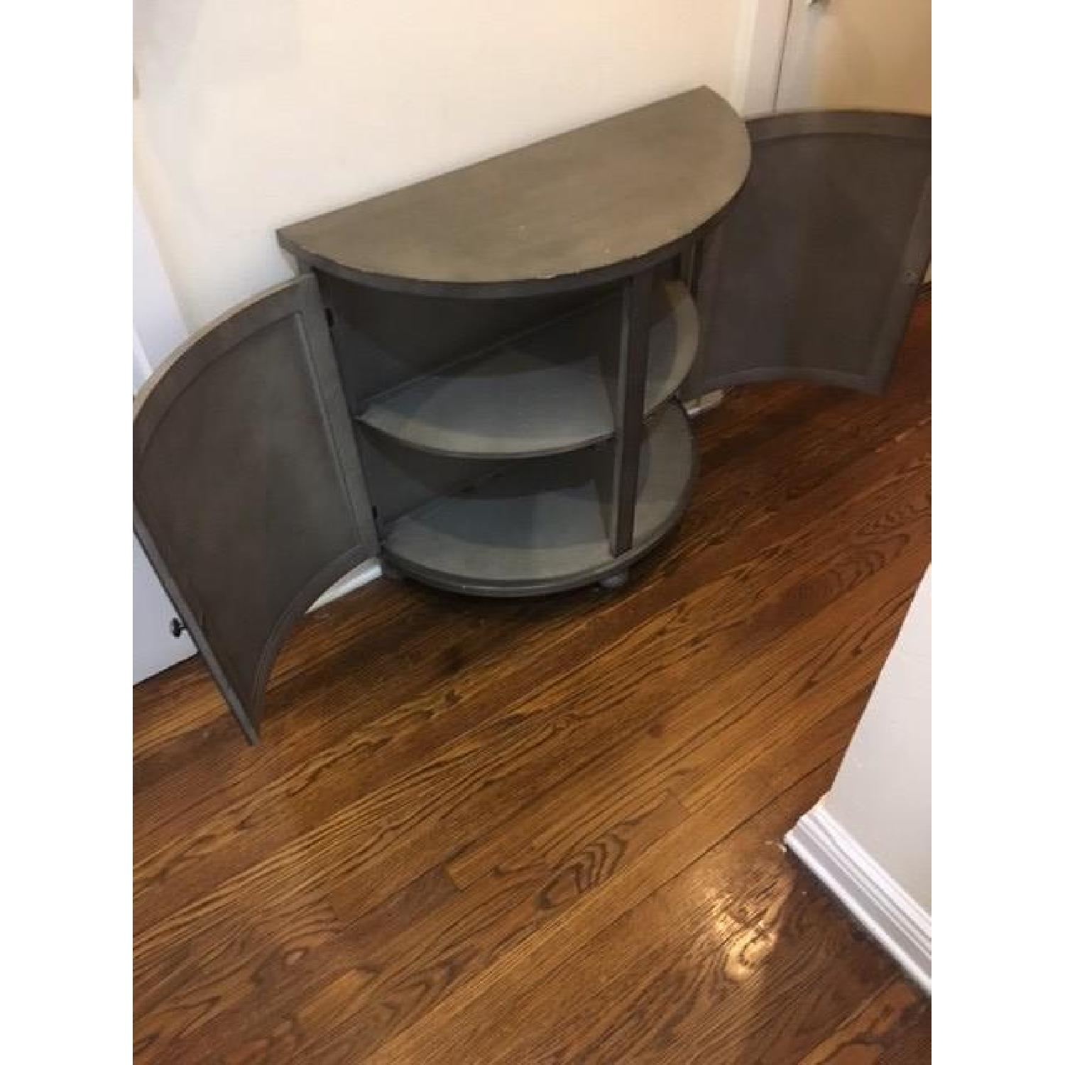 Target Half Circle Console Table w/ Doors & Shelves - image-1