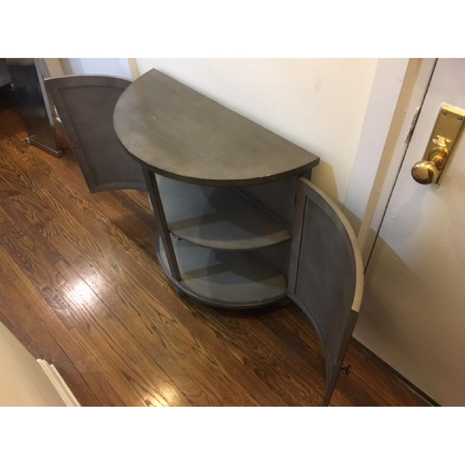 Target Half Circle Console Table w/ Doors & Shelves - image-3