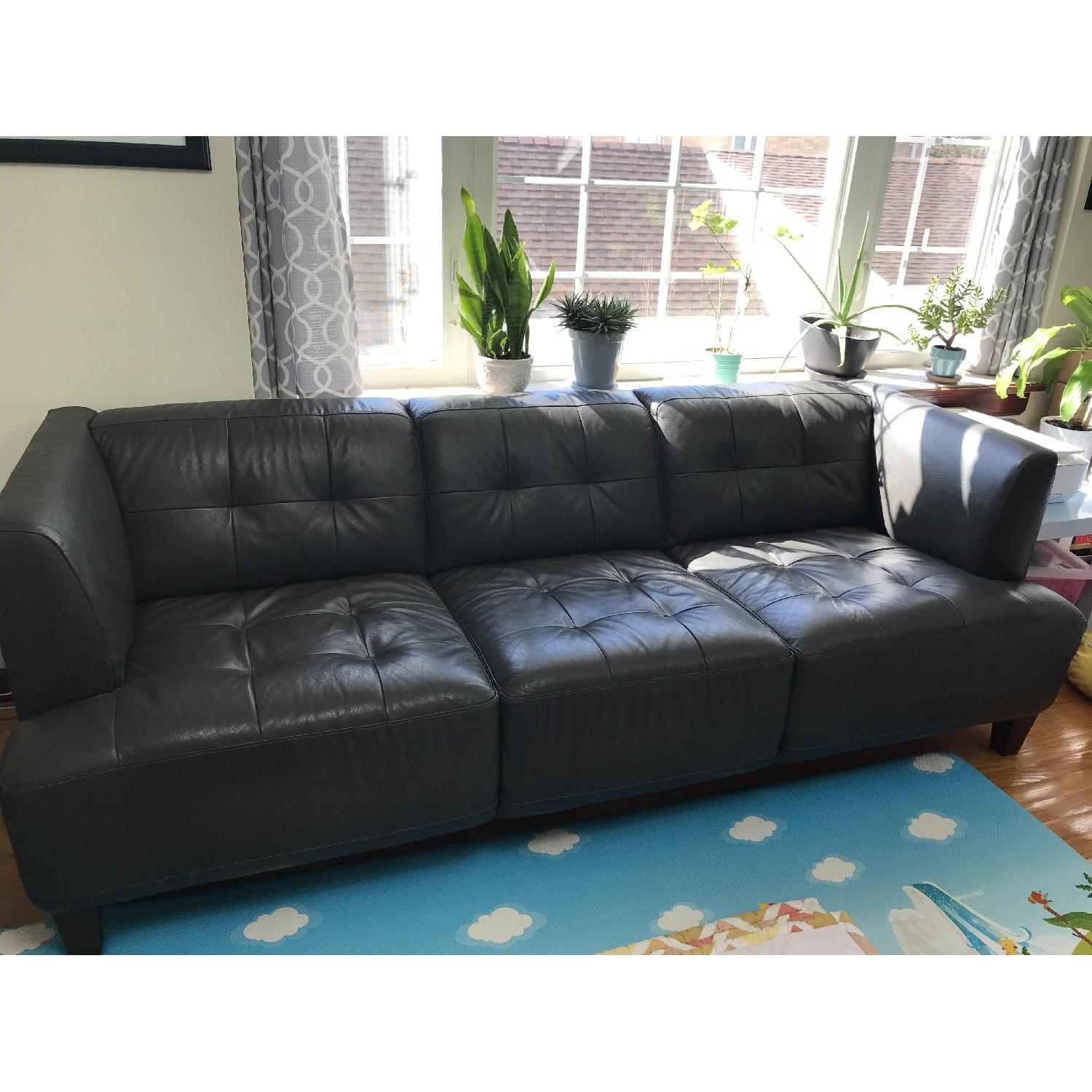 Macy's Alessia Leather Sofa - image-3