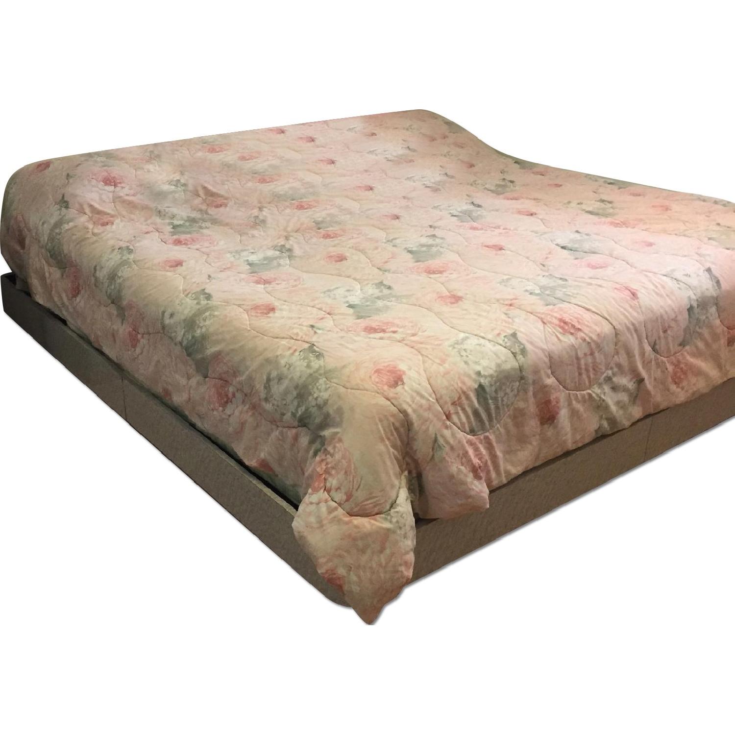 King Size Platform Bed w/ Headboard - image-0