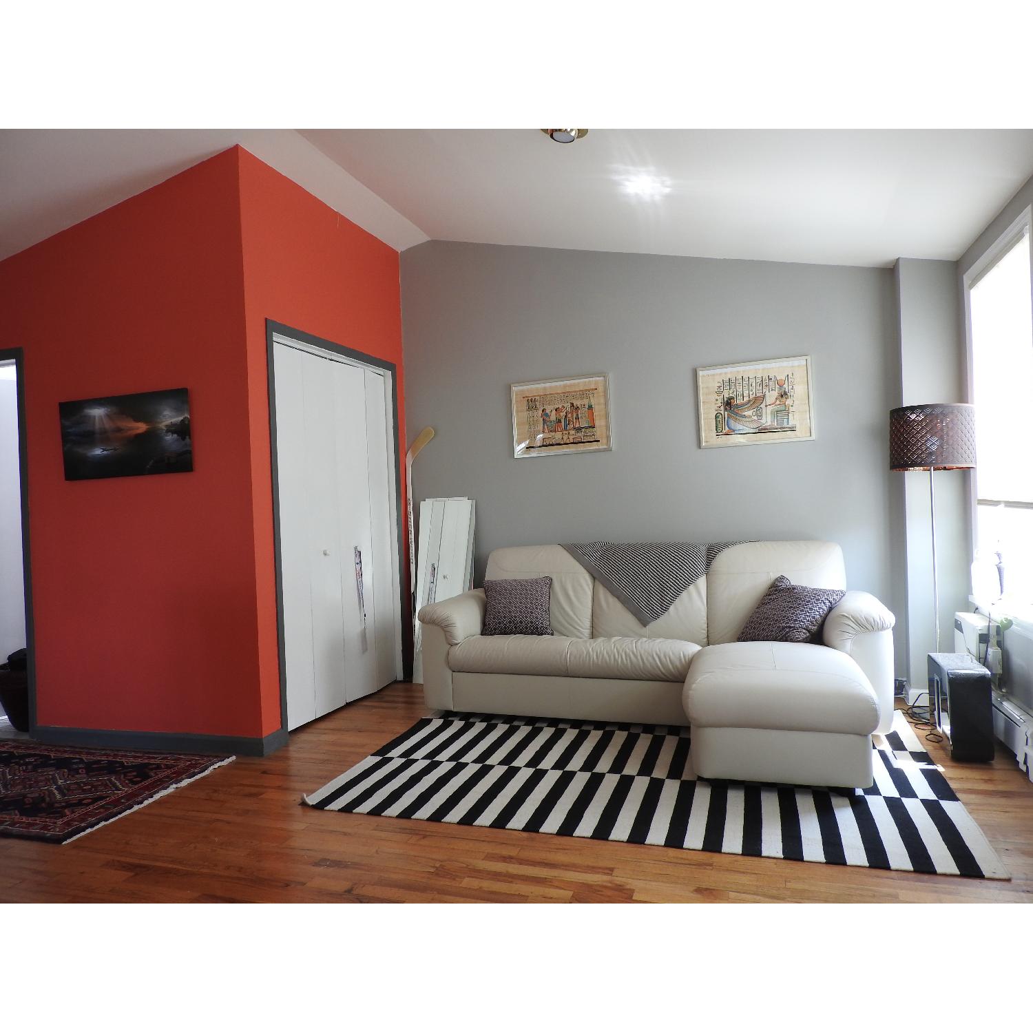 Ikea Timsfors 2Piece Leather Sectional Sofa AptDeco