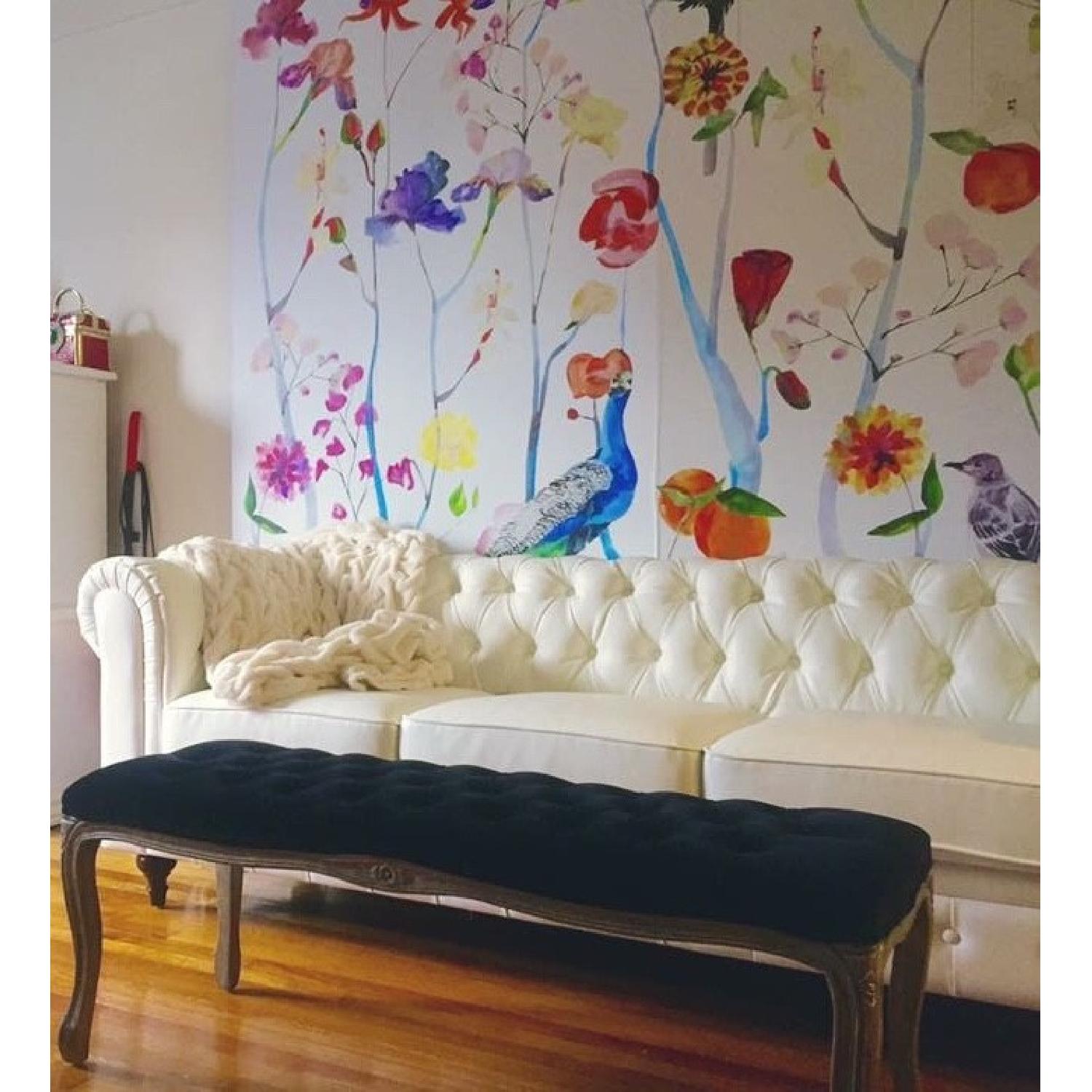 Joss & Main White Elstone Tufted Back Chesterfield Sofa - image-2