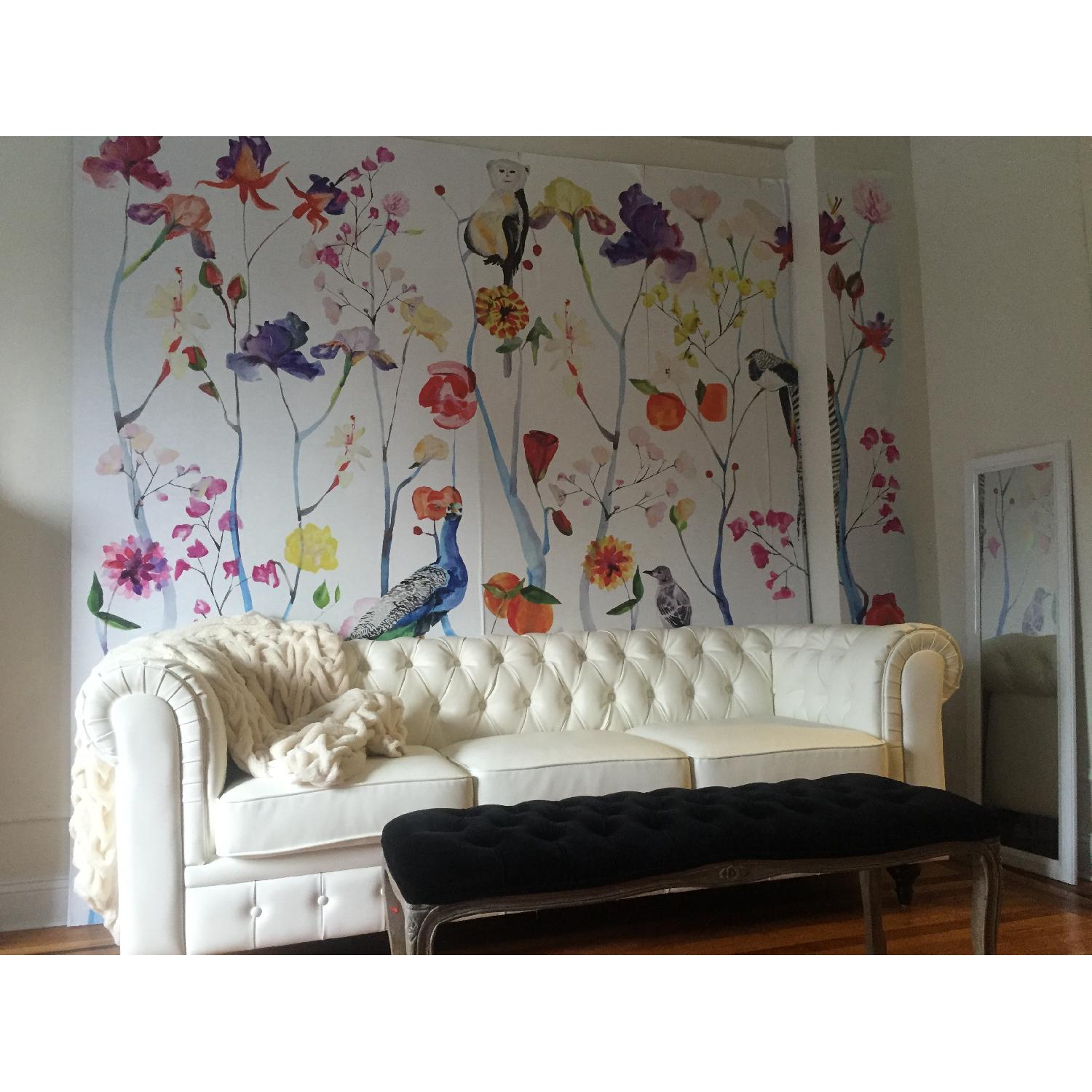 Joss & Main White Elstone Tufted Back Chesterfield Sofa - image-3