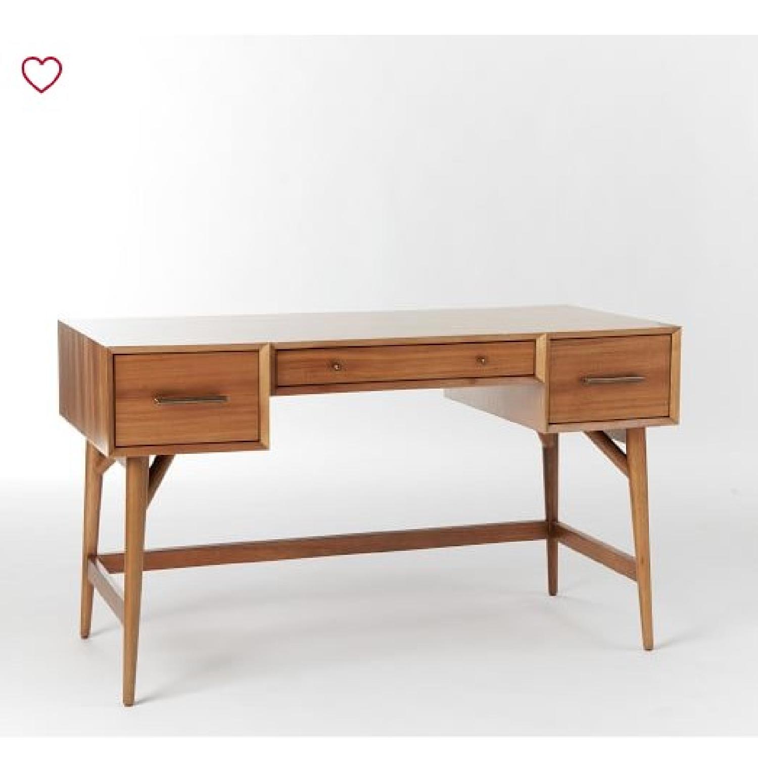 West Elm Mid-Century Desk in Acorn - image-1