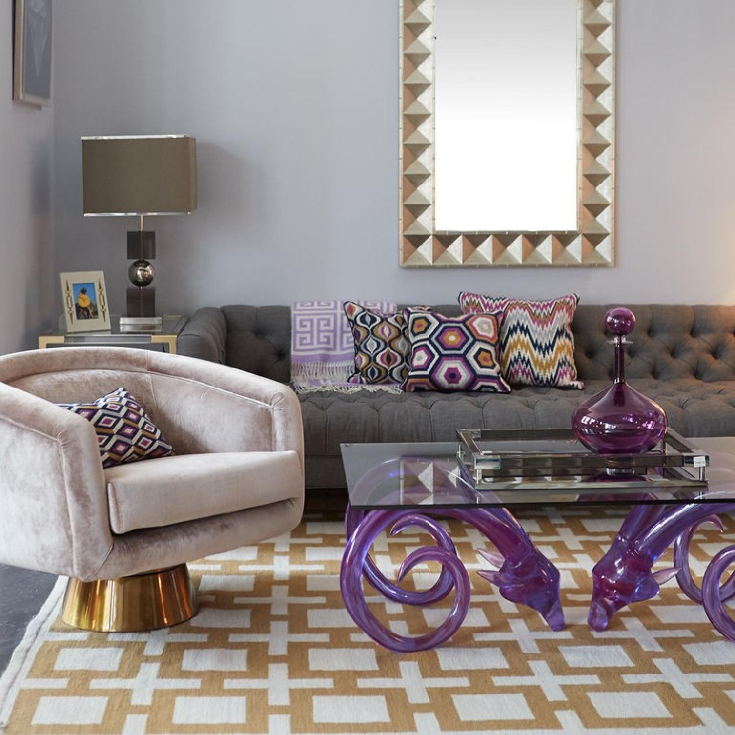 jonathan adler bacharach swivel chair aptdeco