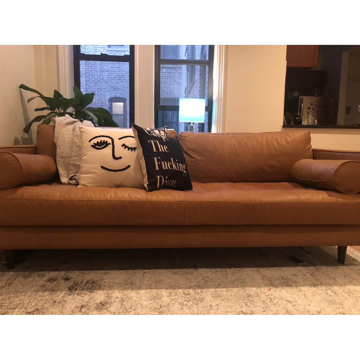 Article Sven Tan Leather Sofa - image-1