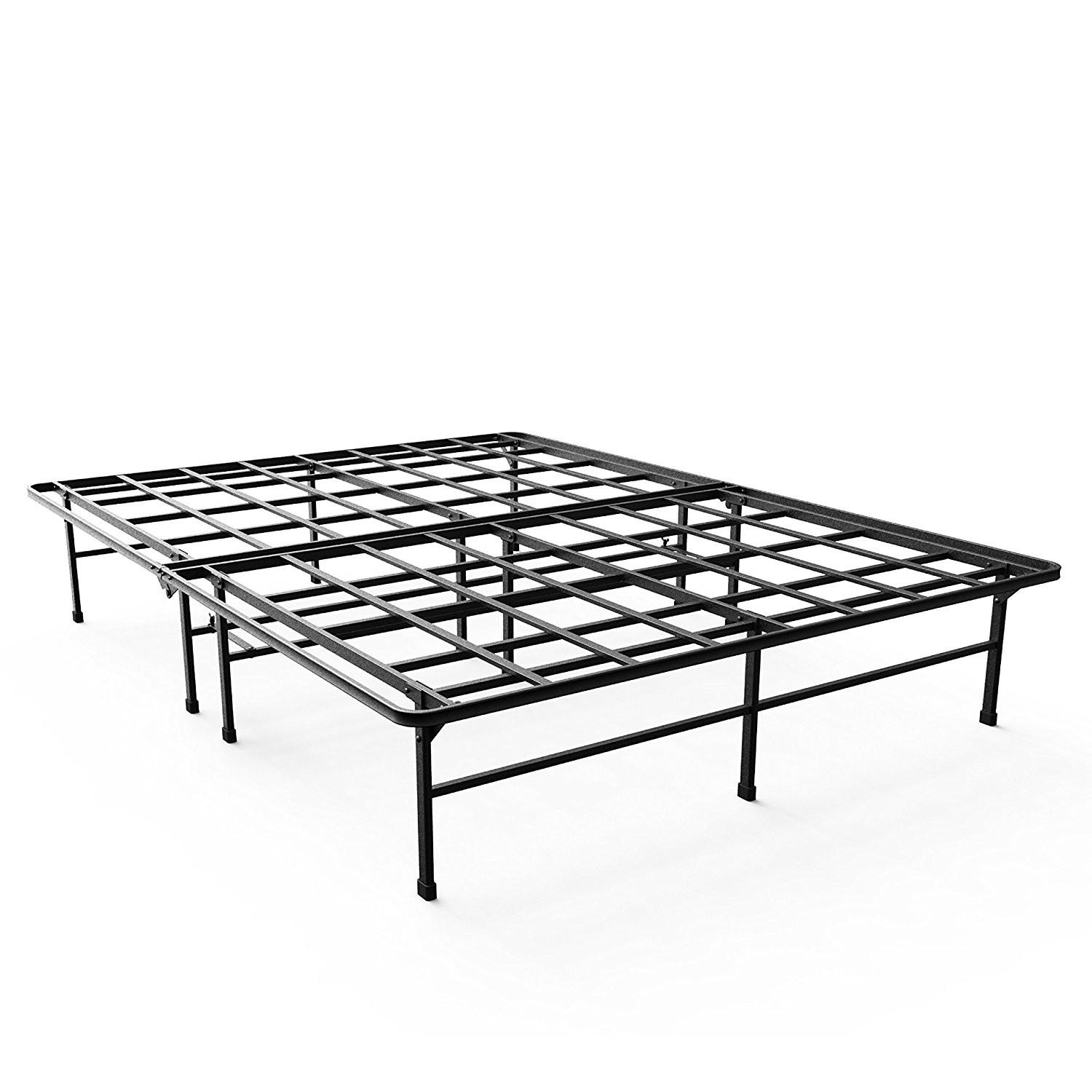 Zinus Black Metal Platform Queen Bed Frame AptDeco