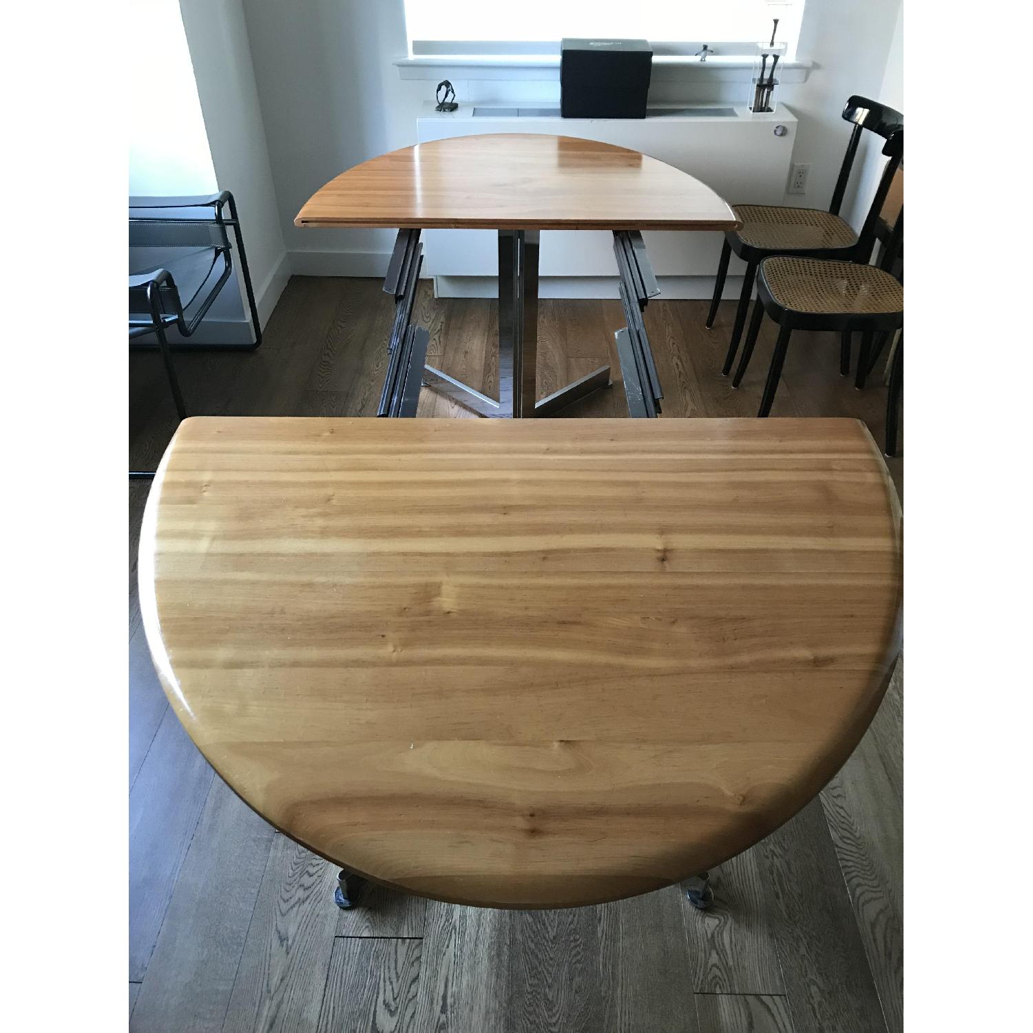 Extendable Cherry Wood Dining Table AptDeco