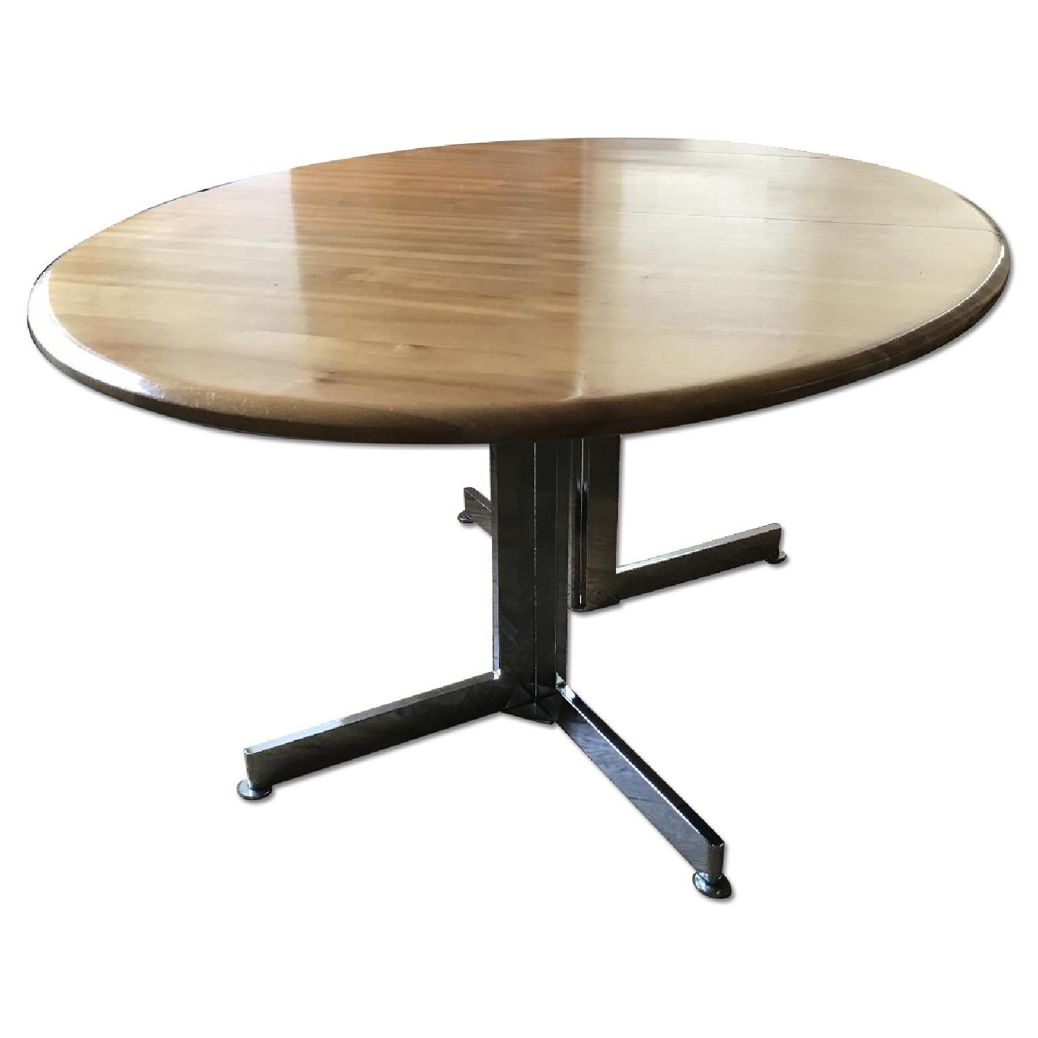 Extendable Cherry Wood Dining Table AptDeco