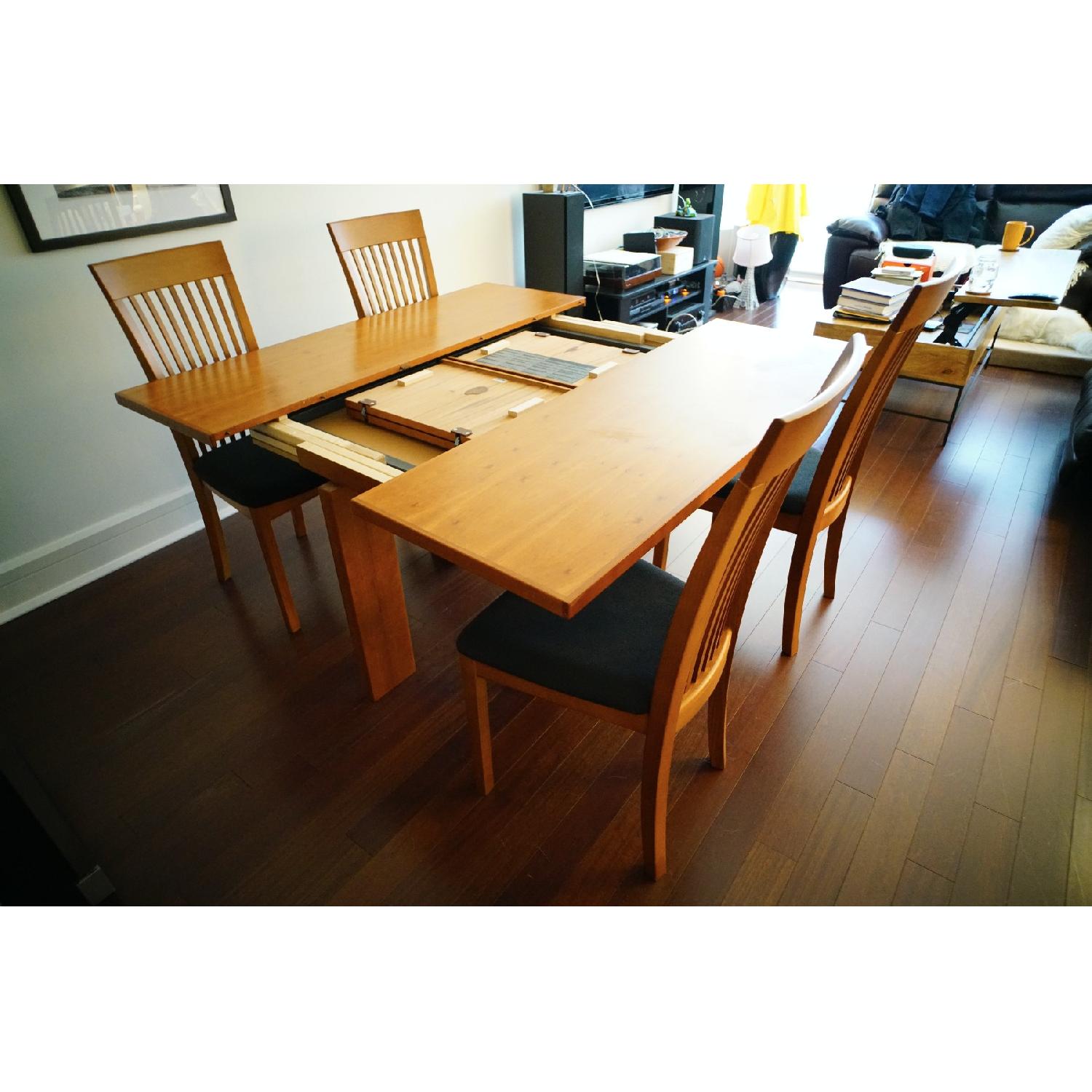 Skovby Contemporary Cherry Dining Table w/ 4 Chairs - image-3