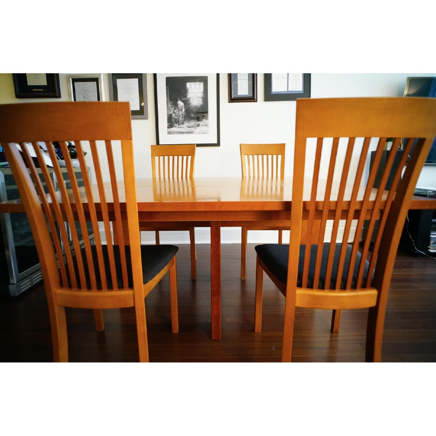 Skovby Contemporary Cherry Dining Table w/ 4 Chairs - image-4