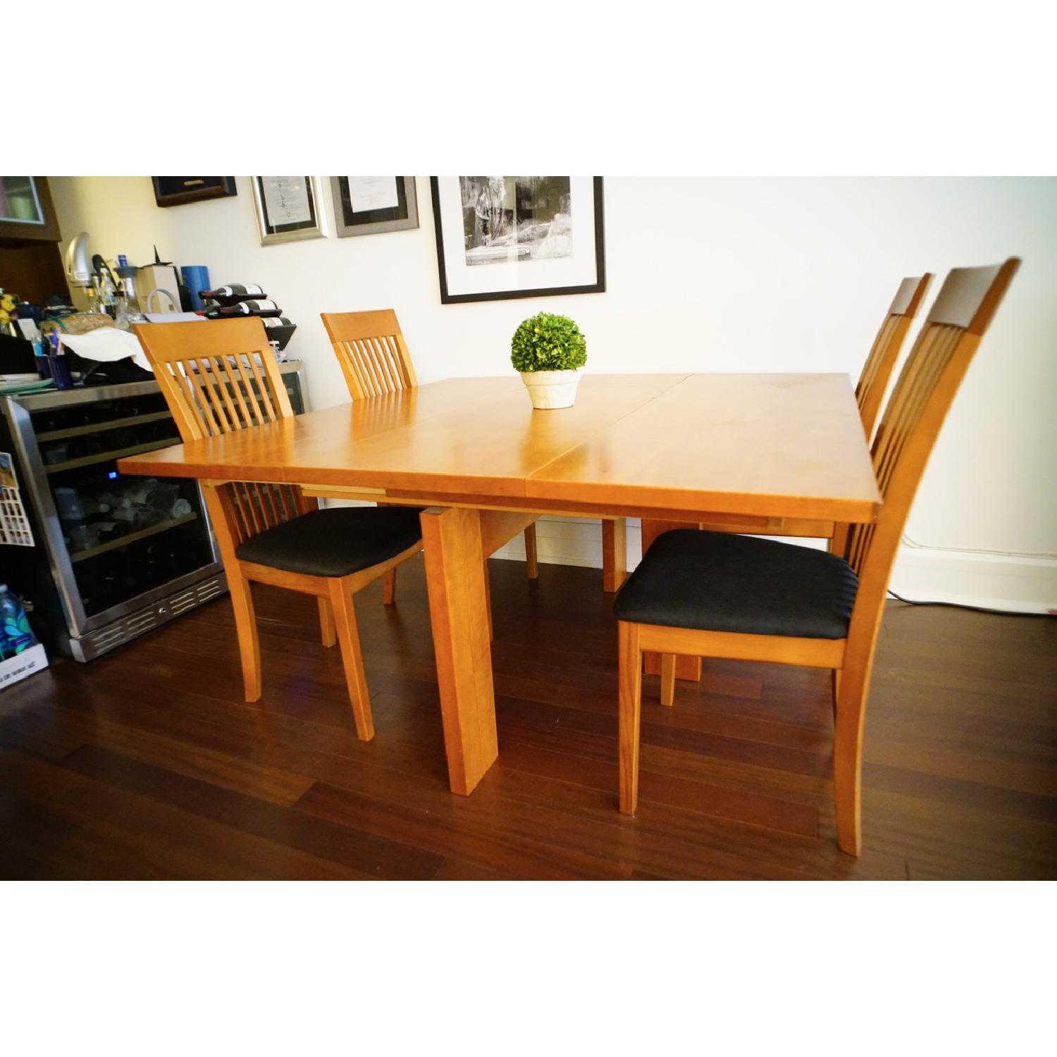 Skovby Contemporary Cherry Dining Table w/ 4 Chairs - image-5