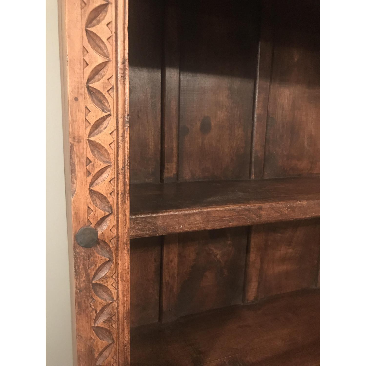 Antique Hand Carved Bookcase - image-1