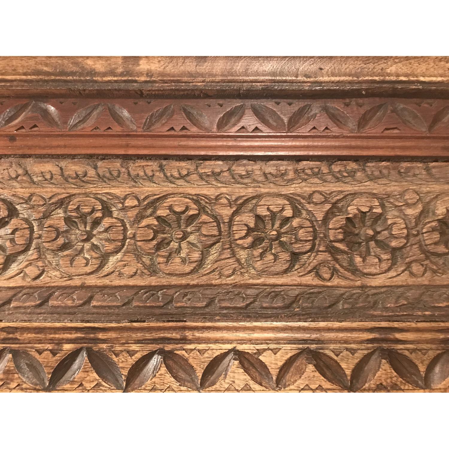 Antique Hand Carved Bookcase - image-2