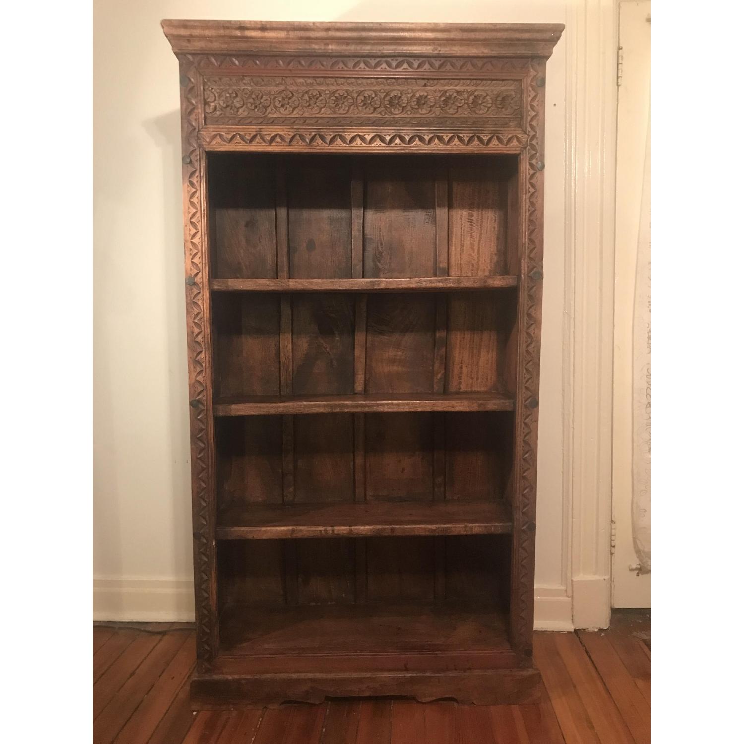 Antique Hand Carved Bookcase - image-3