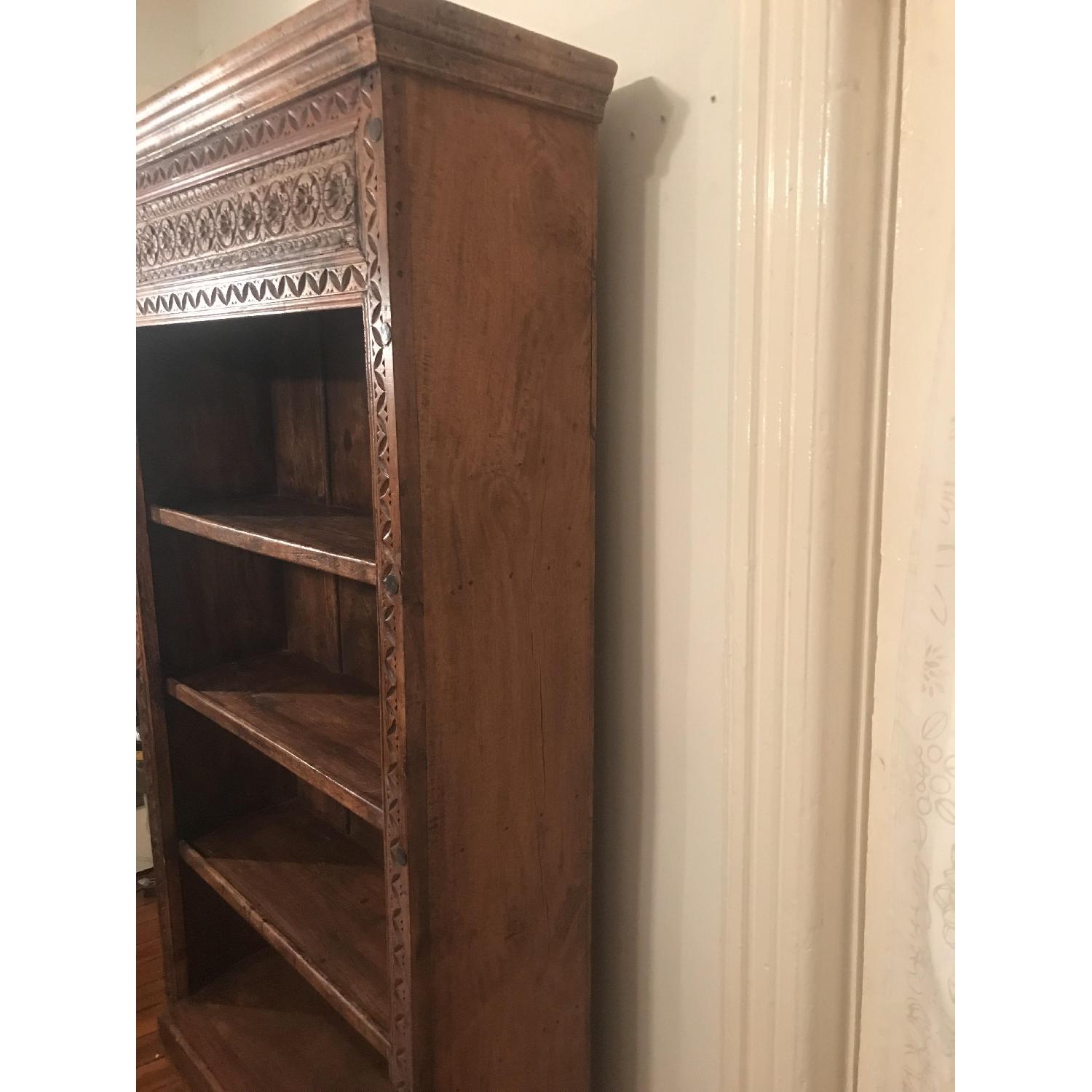 Antique Hand Carved Bookcase - image-5