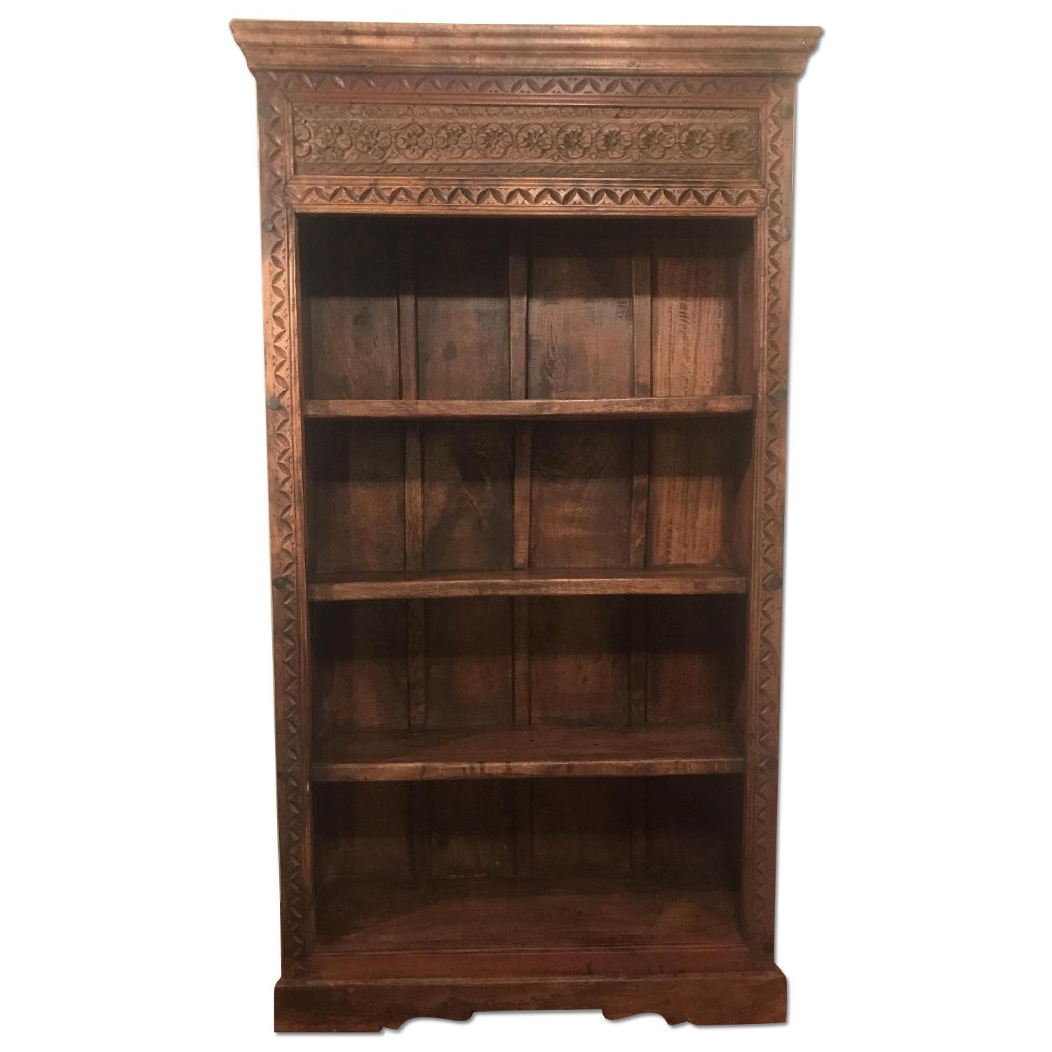 Antique Hand Carved Bookcase AptDeco