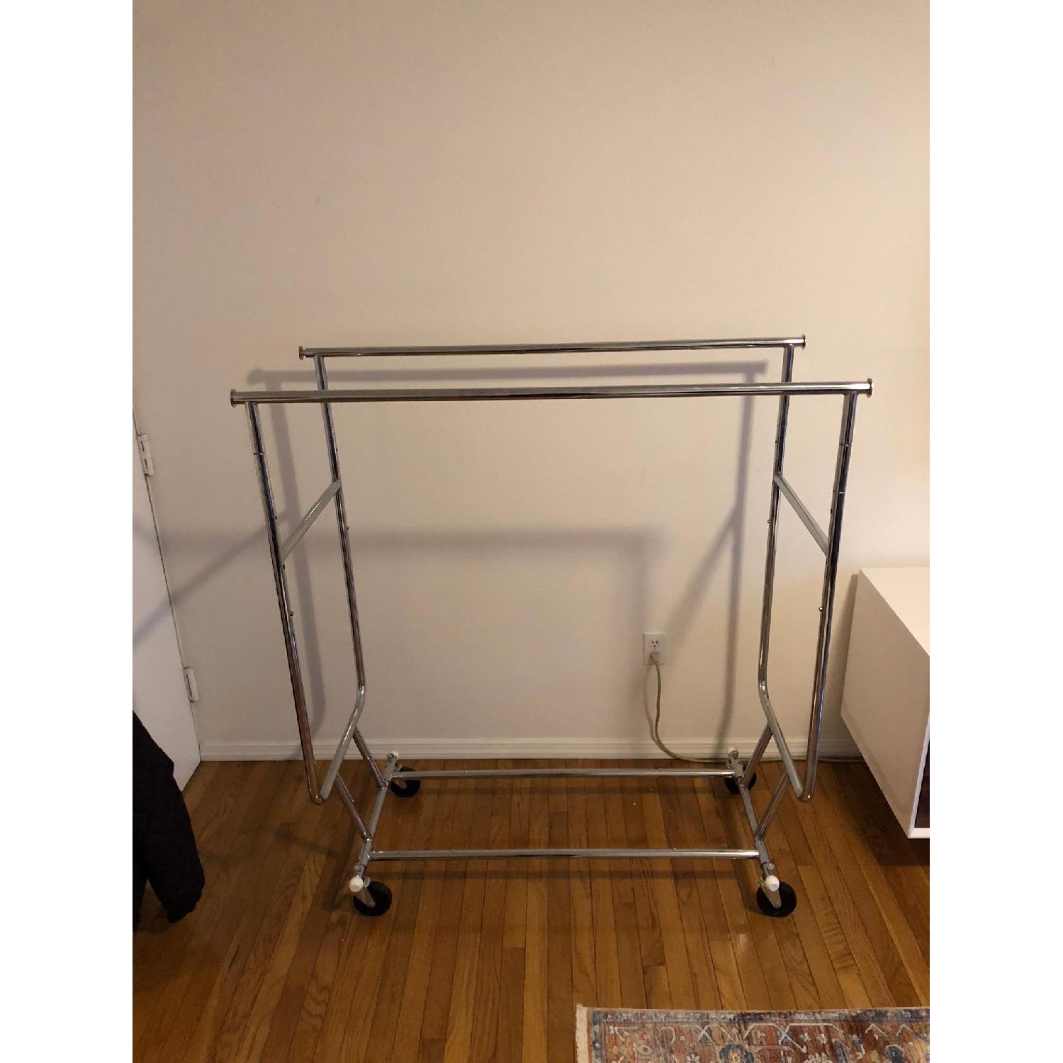 Econoco Collapsible Double Bar Garment Rack AptDeco