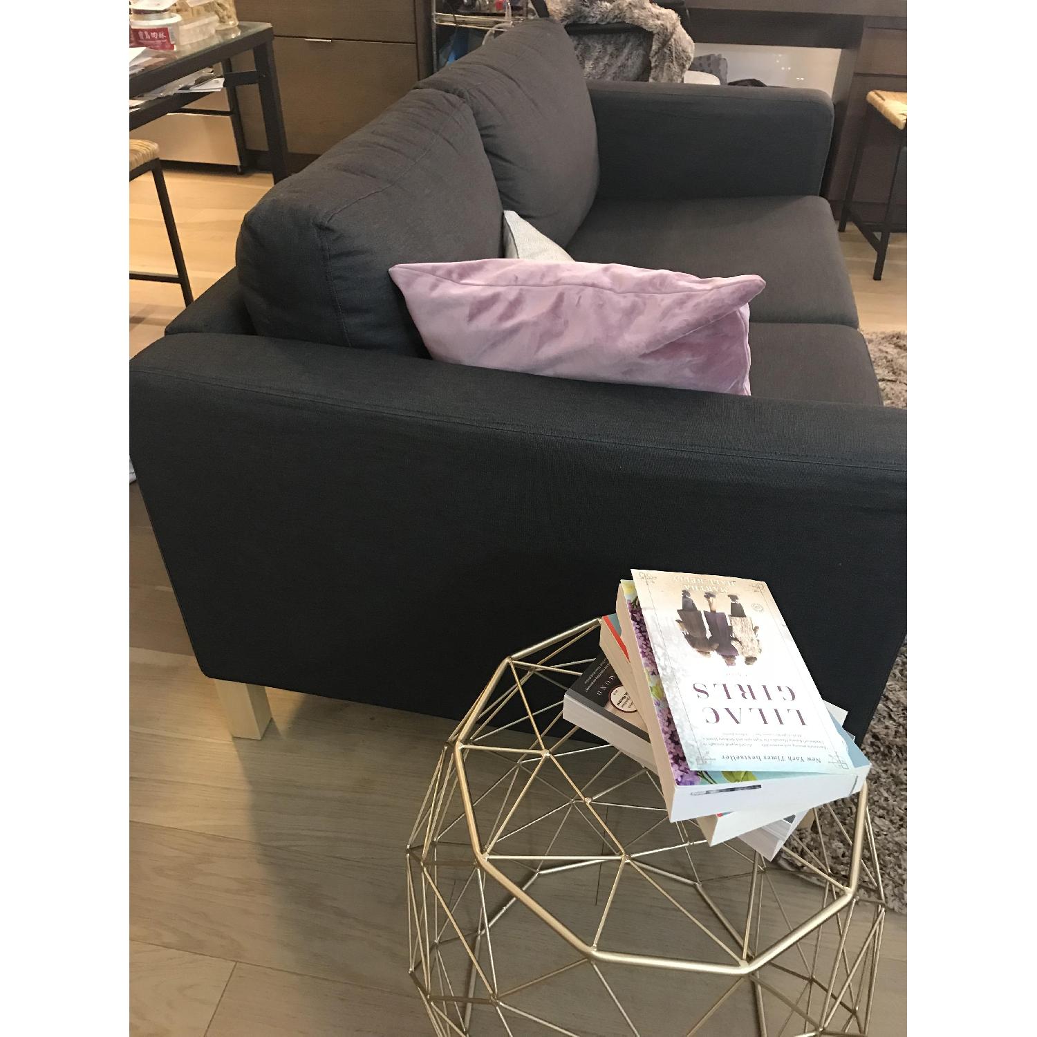 Ikea Karlstad Sofa w/ Premium Dark Grey Cover - image-4