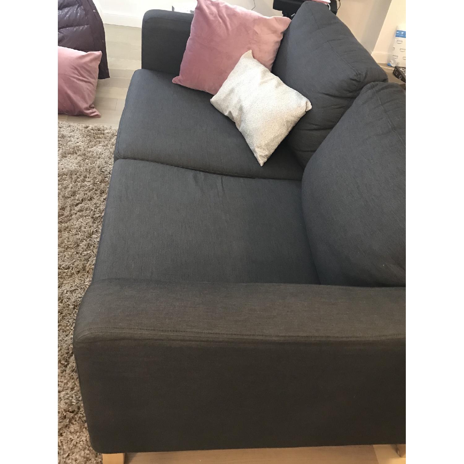 Ikea Karlstad Sofa w/ Premium Dark Grey Cover - image-5