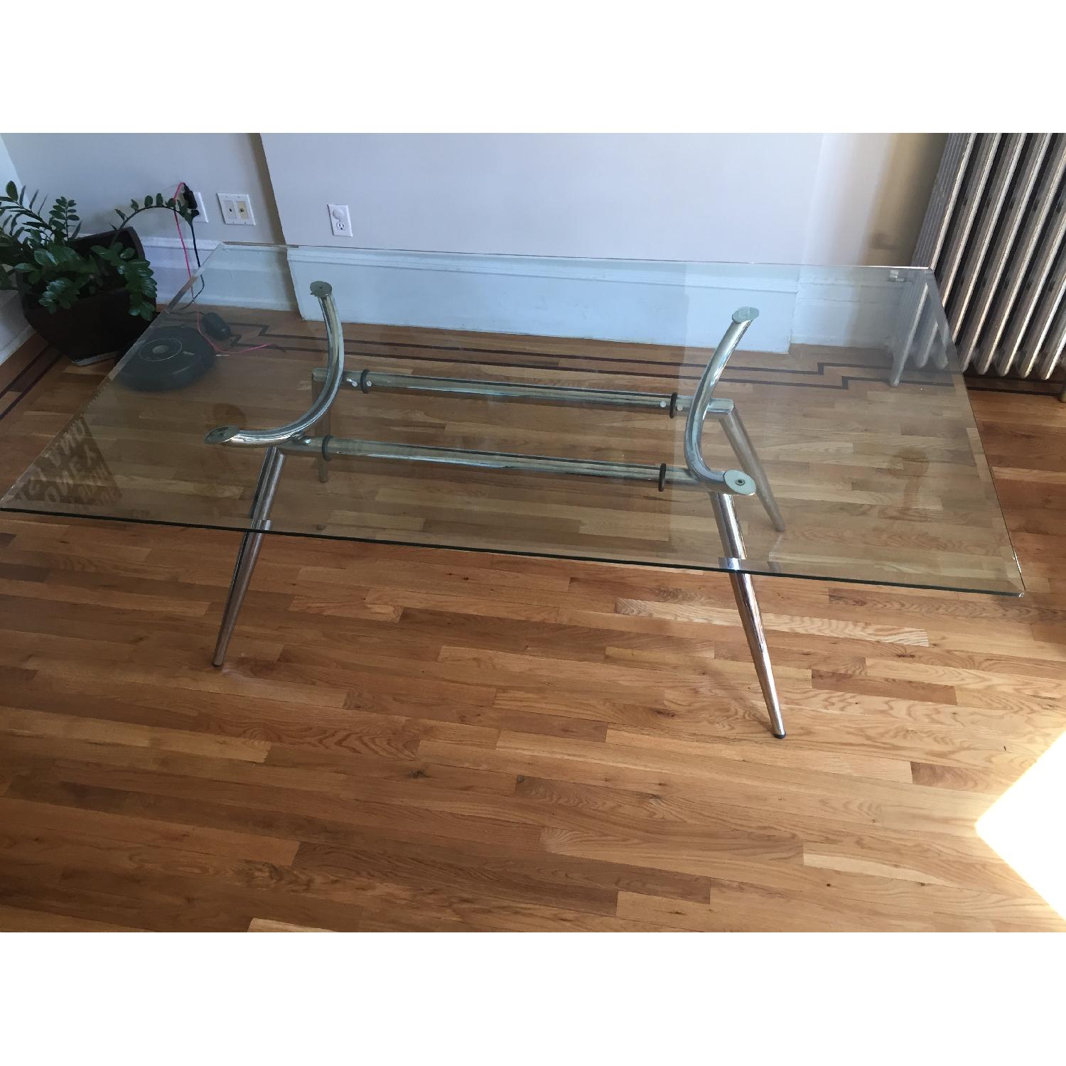 Beveled Glass Dining Table AptDeco
