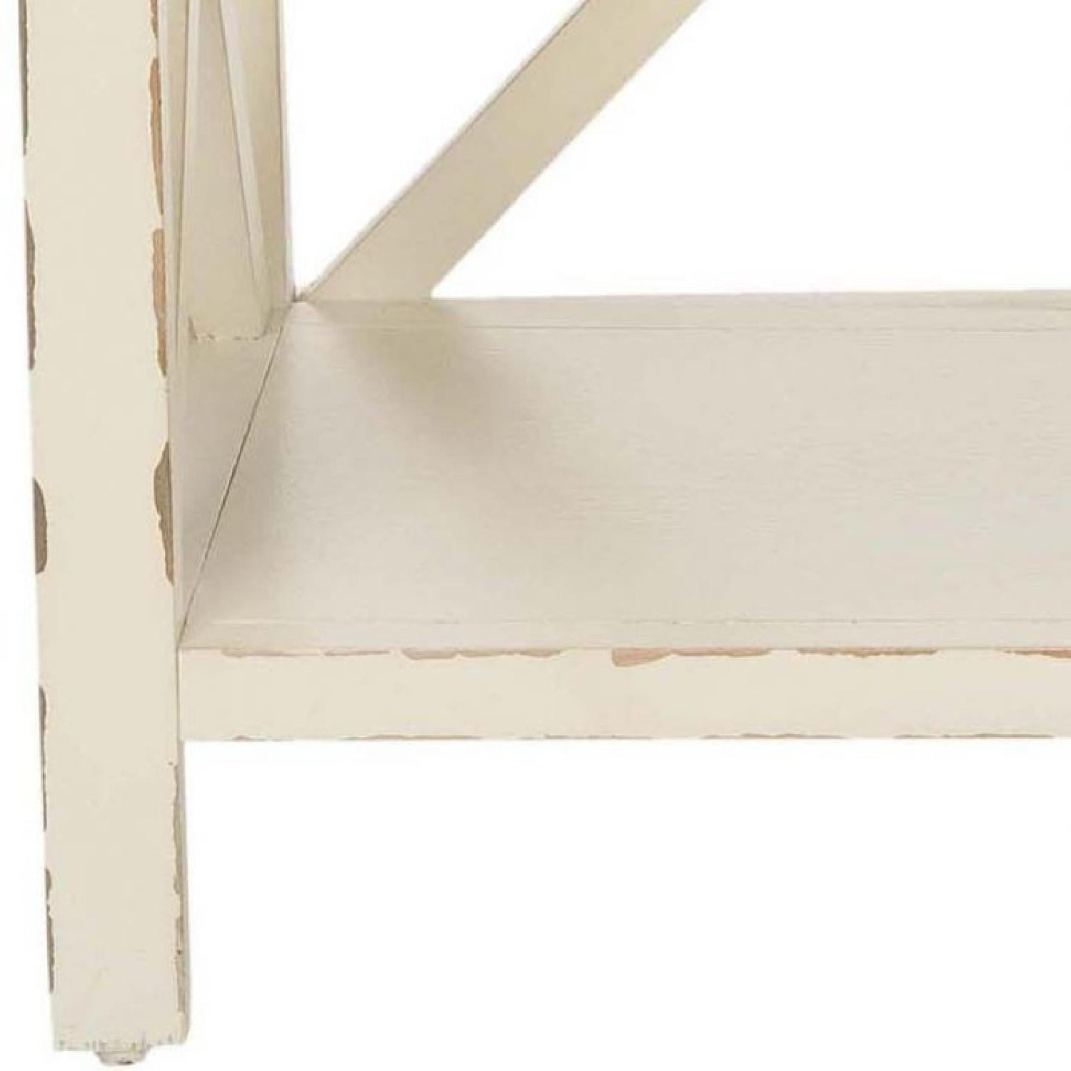 Safavieh Liam CottageStyle Open Distressed Cream Bookcase AptDeco