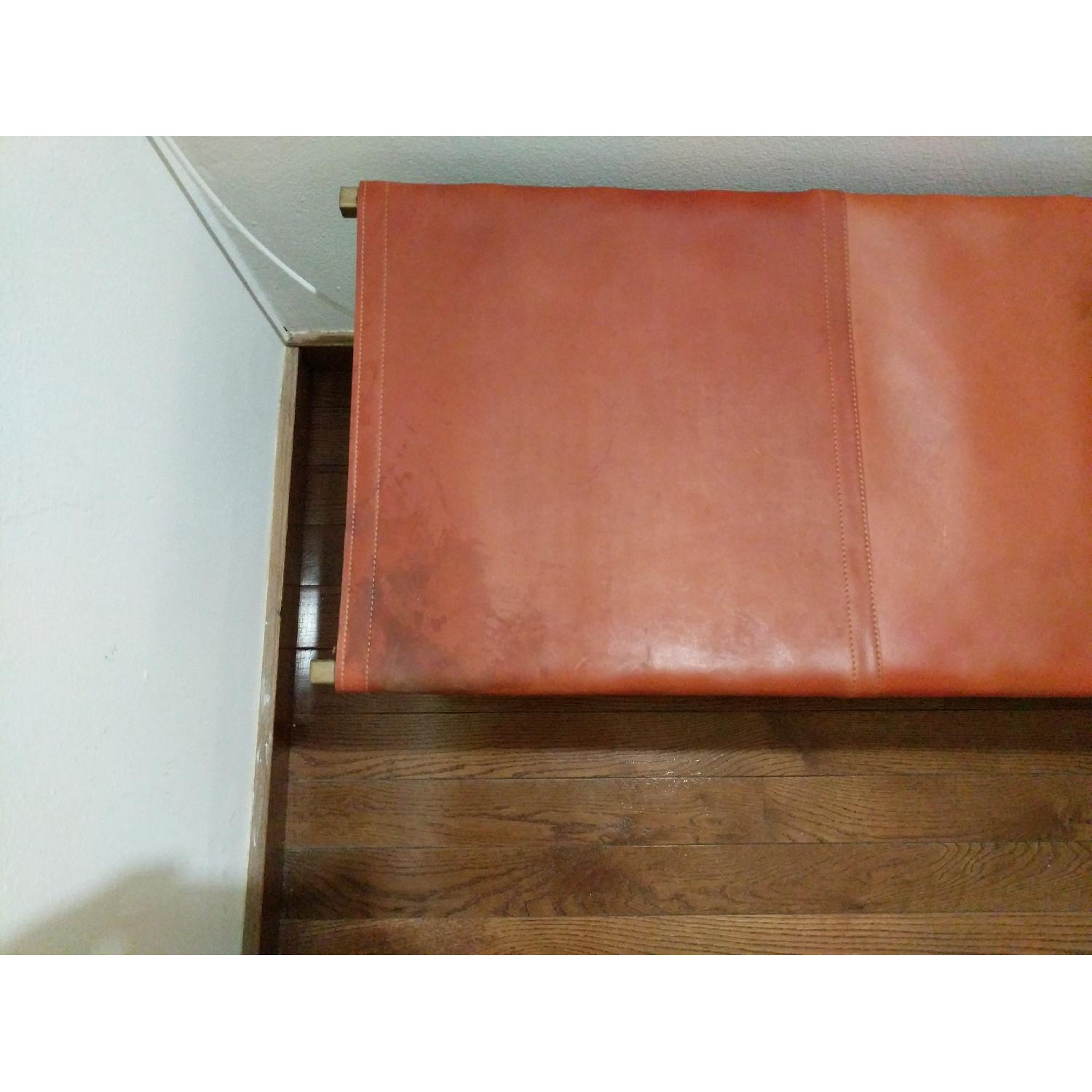 CB2 Leather Director's Bench - image-4