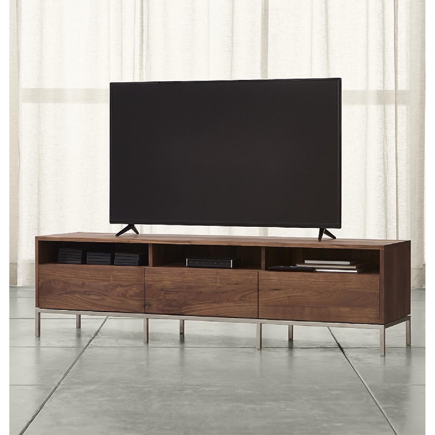 Crate & Barrel Pearson Walnut Media Console - image-1
