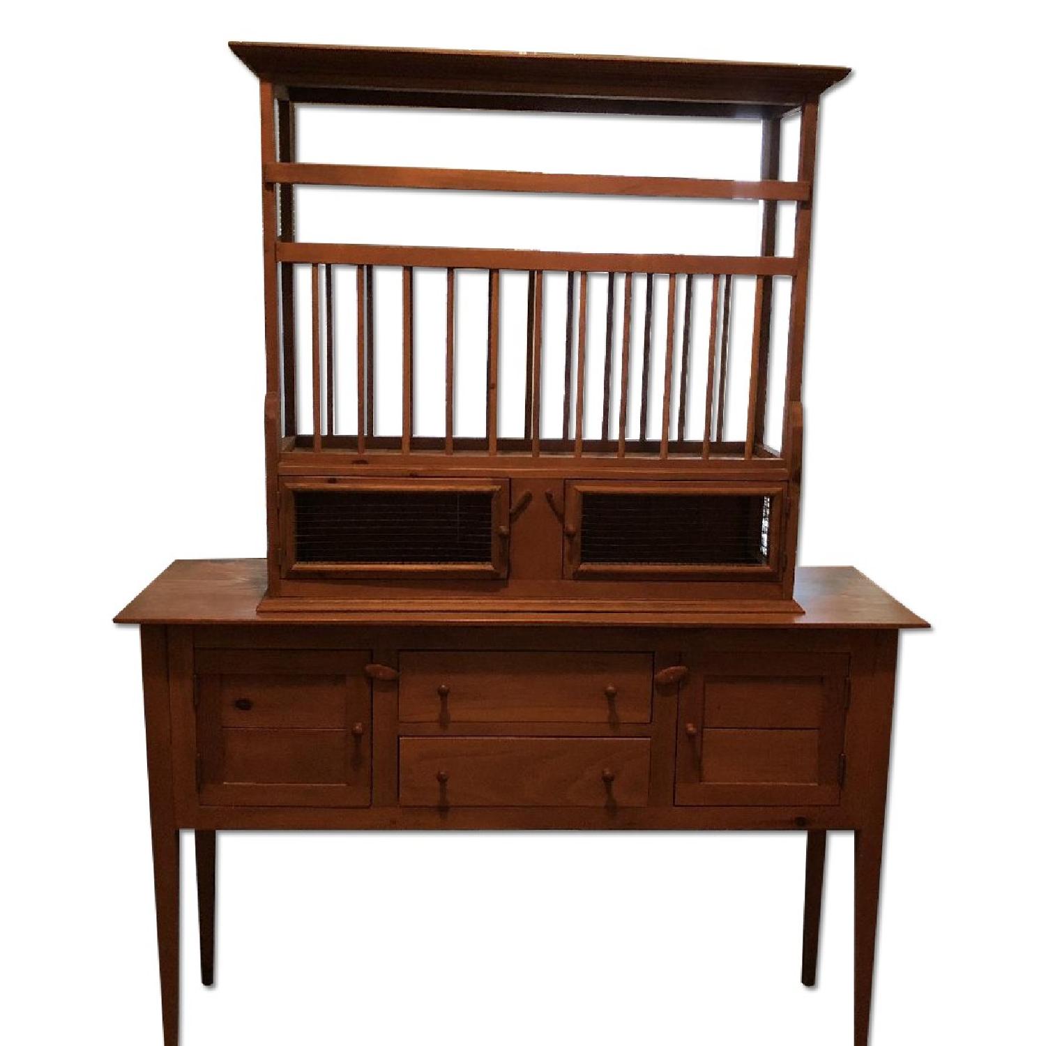 Wood Sideboard & Dish Holder AptDeco