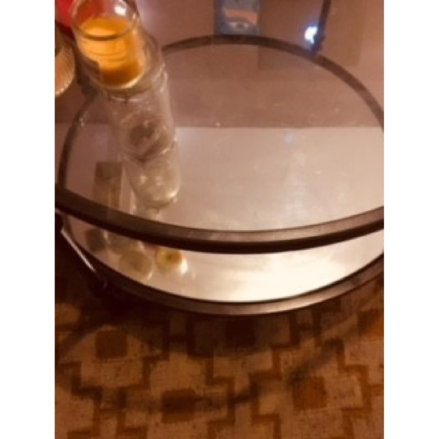 2-Tier Round Glass Coffee Table - image-3