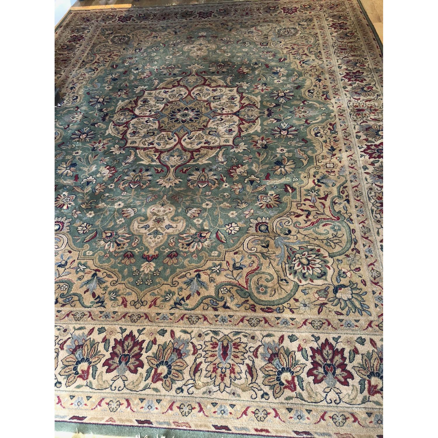 Masland Carpets Green Patterned Rug - image-0