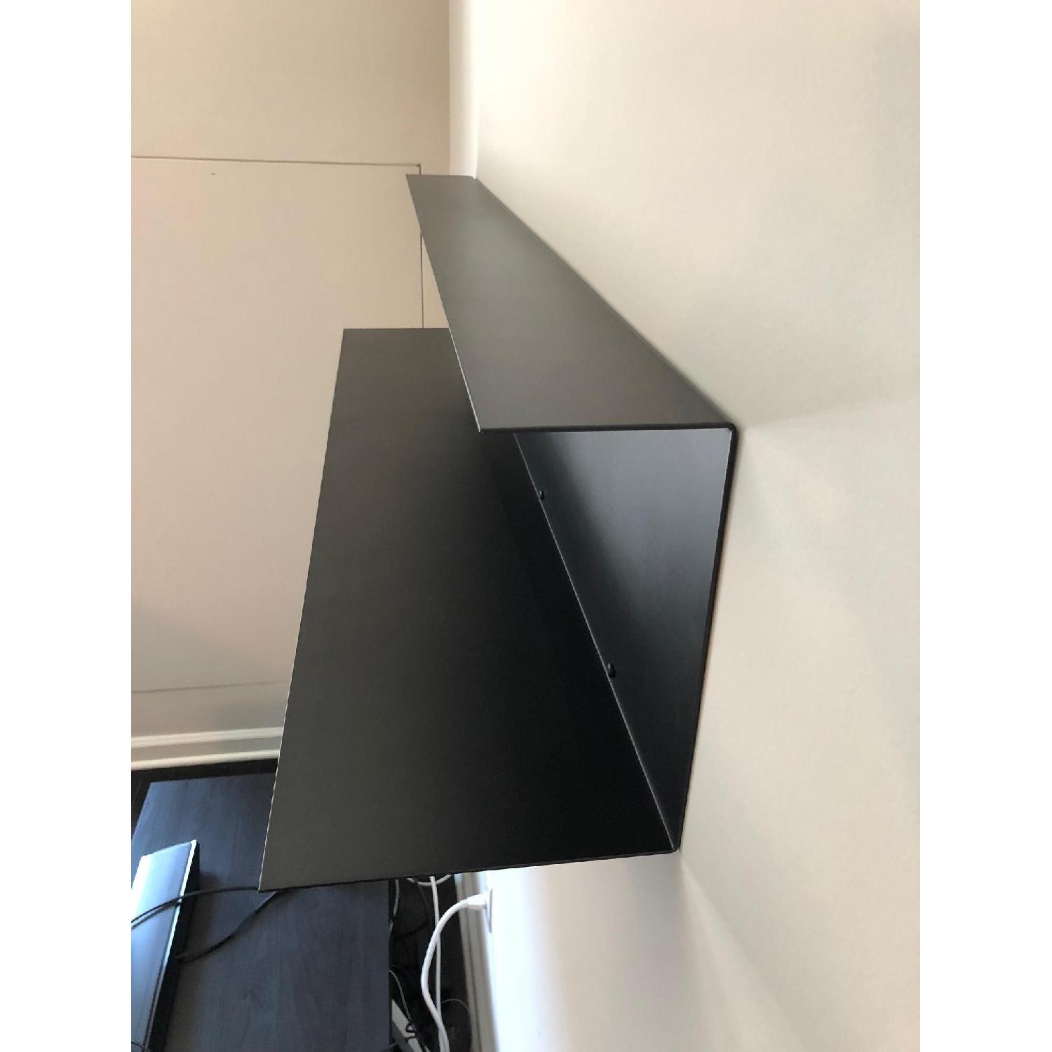 CB2 Large Bent Metal Wall Shelf in Black - image-2
